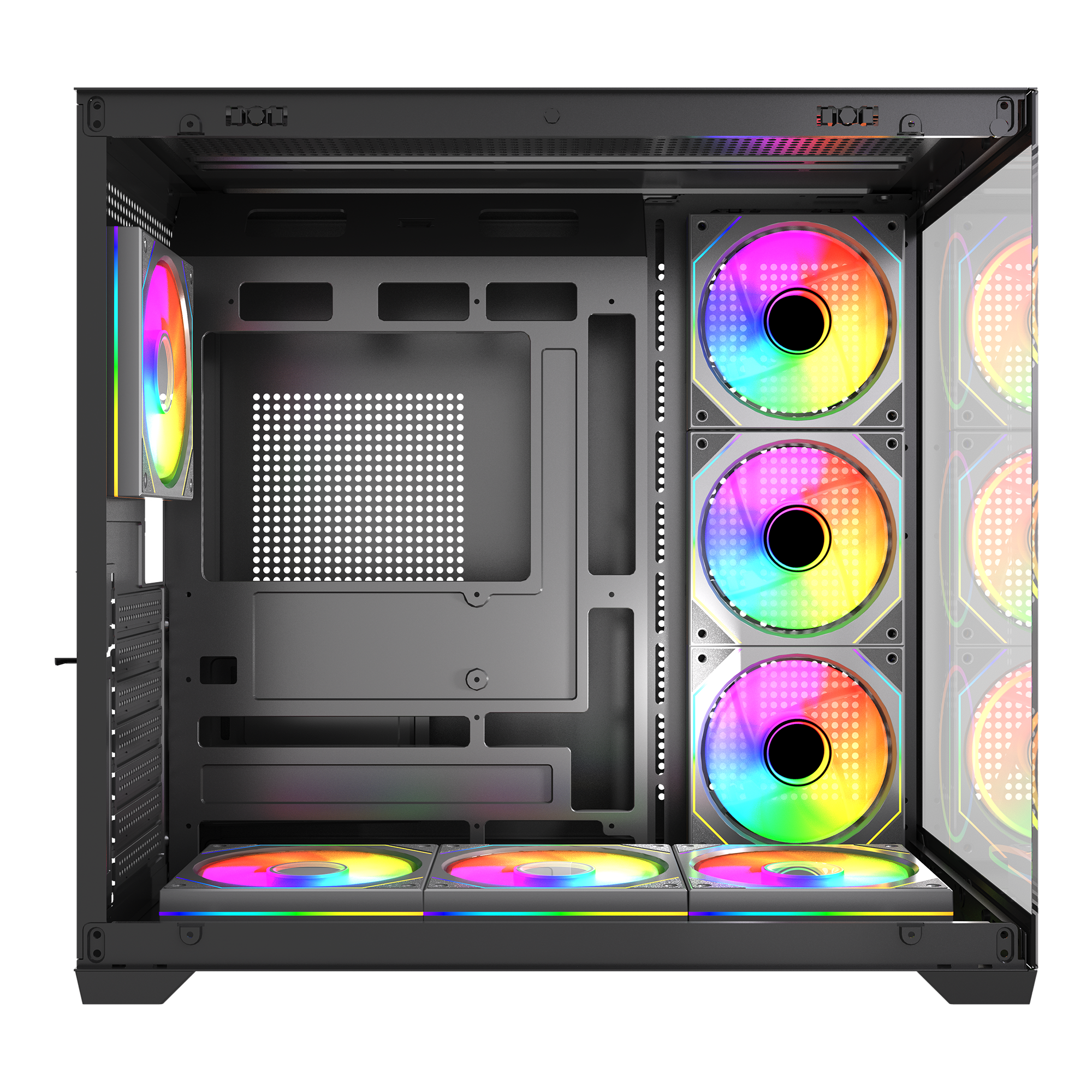 750W 80 Plus Bronze Temperli Camlı 7x12cm ARGB Fan ATX Mid-T Oyuncu Kasası