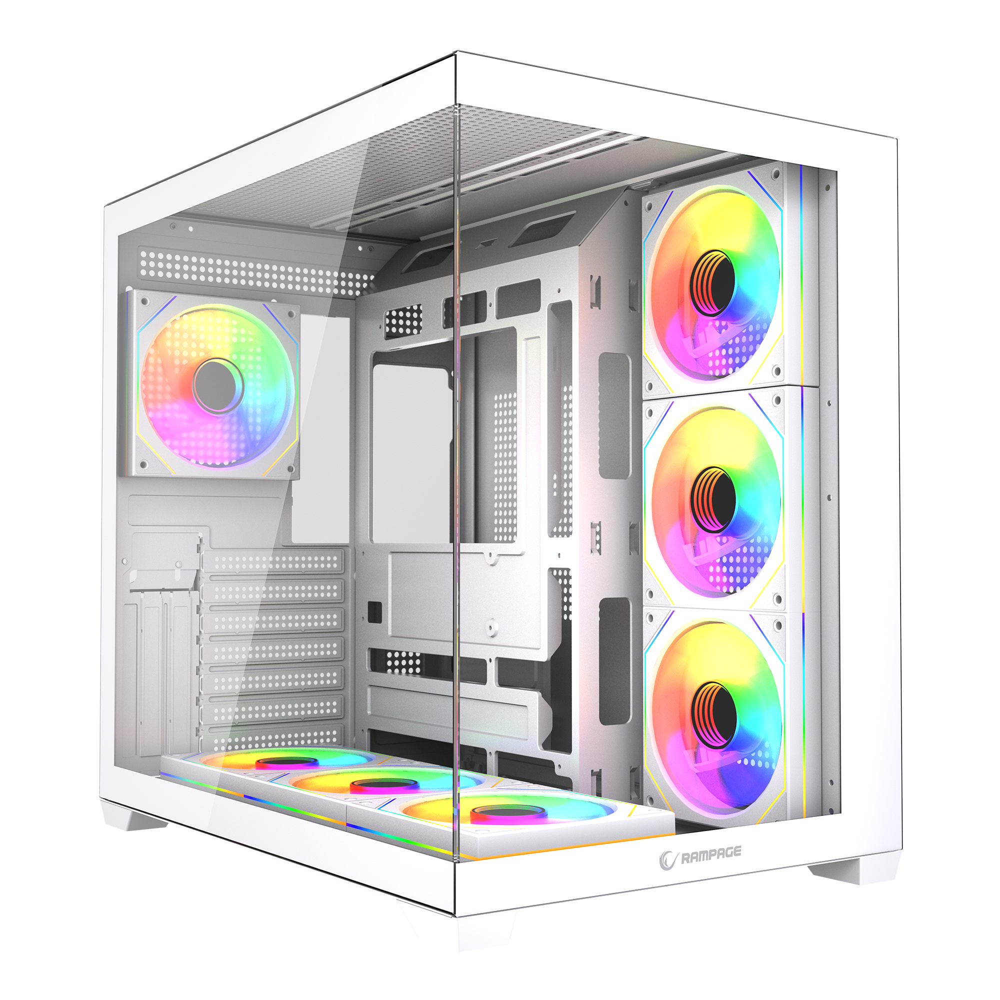 750W 80 Plus Bronze Temperli Camlı 7x12cm ARGB Fan ATX Mid-T Oyuncu Kasası