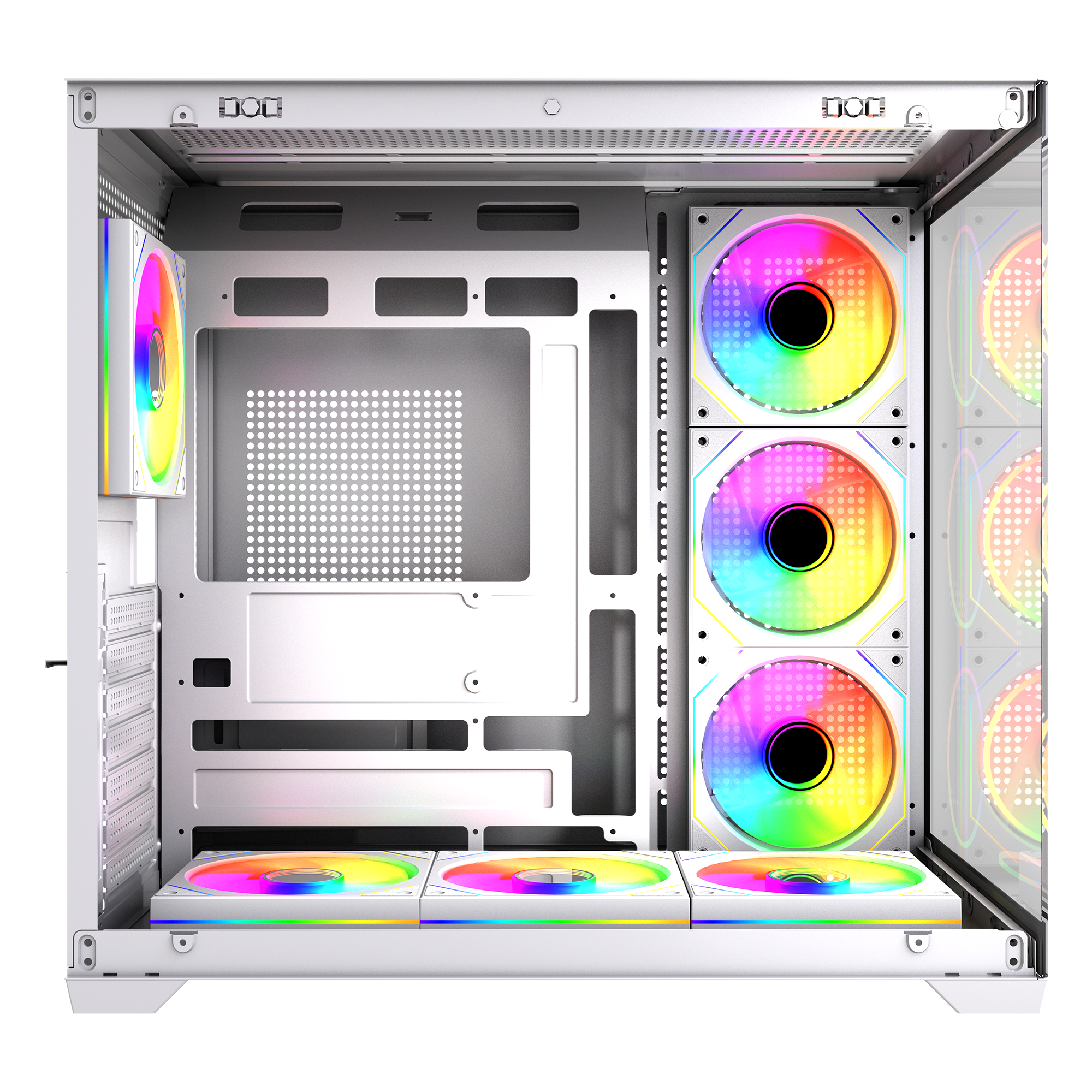 750W 80 Plus Bronze Temperli Camlı 7x12cm ARGB Fan ATX Mid-T Oyuncu Kasası