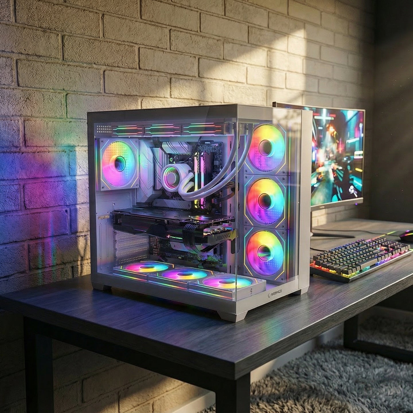 750W 80 Plus Bronze Temperli Camlı 7x12cm ARGB Fan ATX Mid-T Oyuncu Kasası