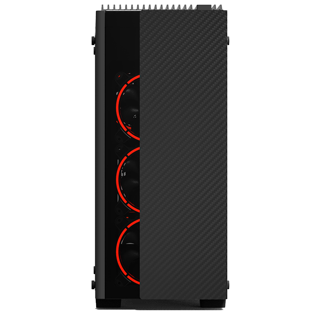 CARBON Siyah 4* RGB Halka Fan Oyuncu Kasası - Rampage