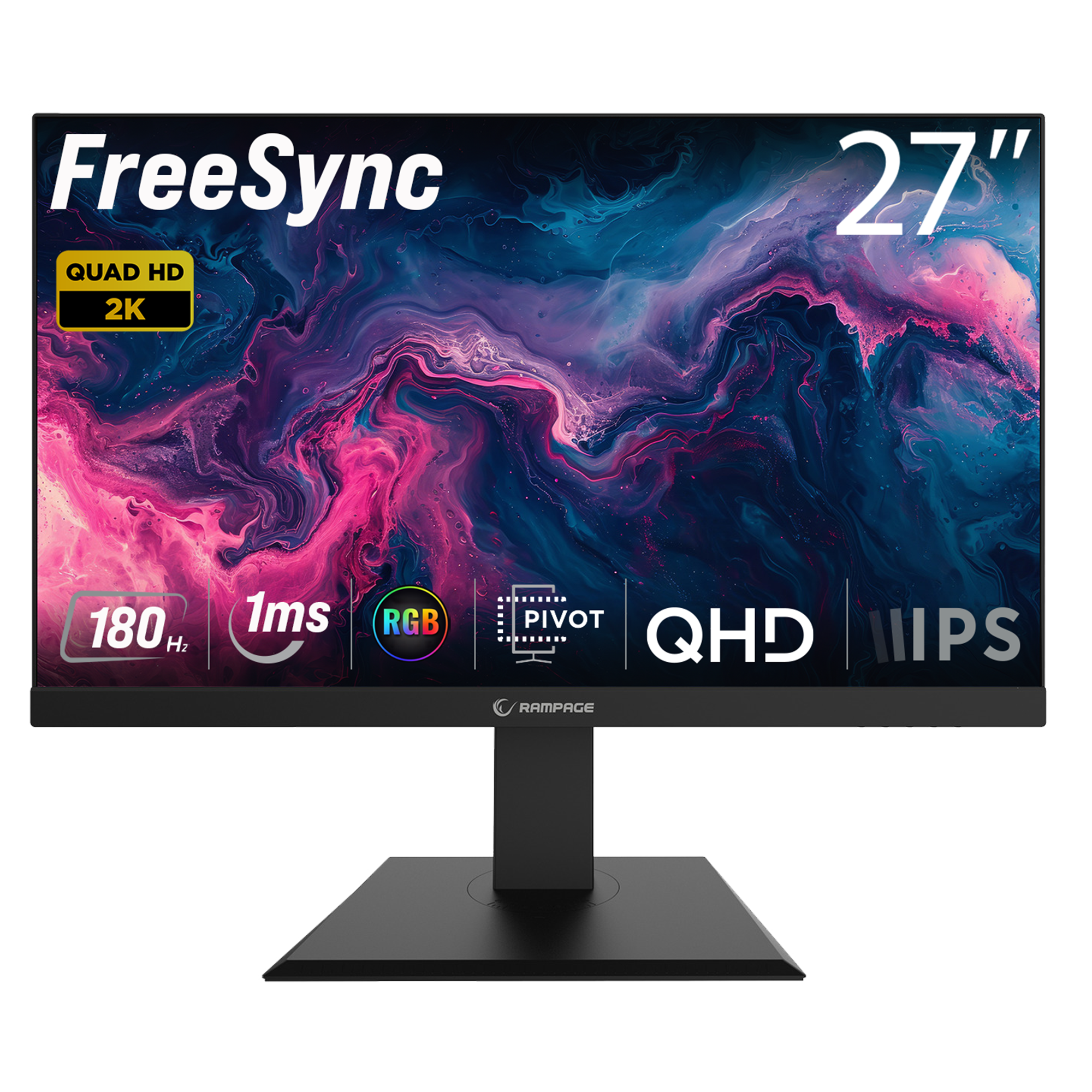 Miracle MC27RQ180 27'' 180Hz IPS QHD 2K HDR Freesync Gaming Monitor