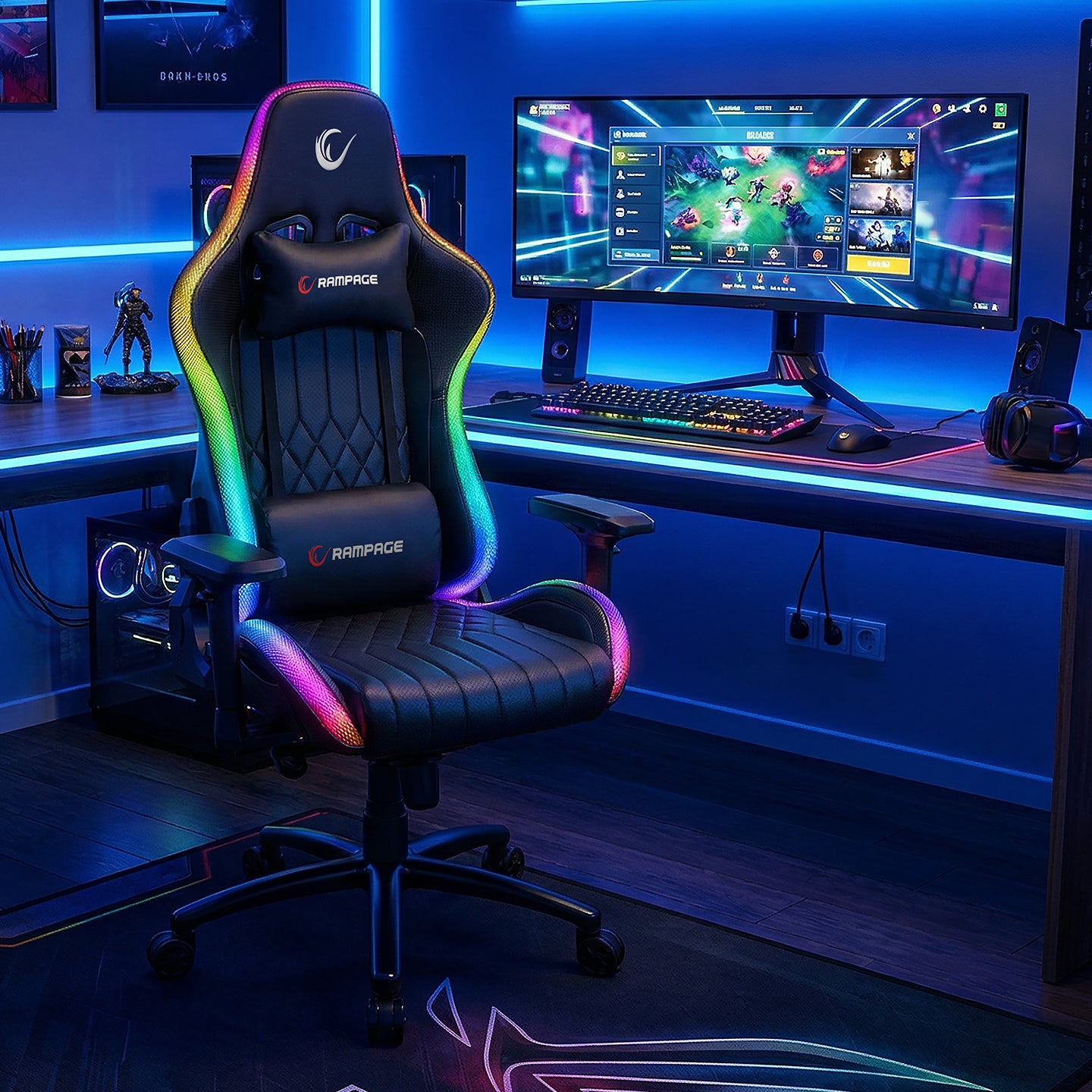KL-R13 VOID - RGB Aydınlatmalı Oyuncu Koltuğu