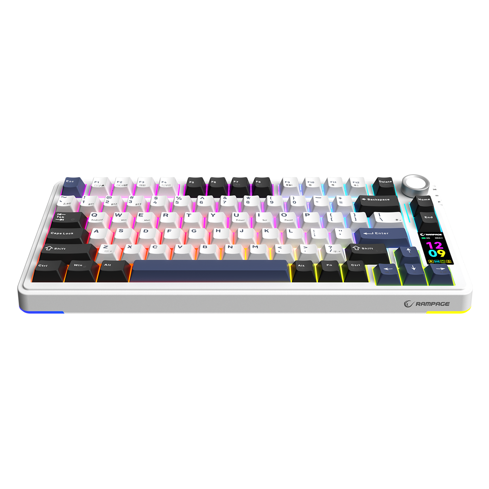 QUELL PRO - Hot Swap Gasket Oil Switch English Layout PBT Keycaps Kablosuz Mekanik Oyuncu Klavyesi
