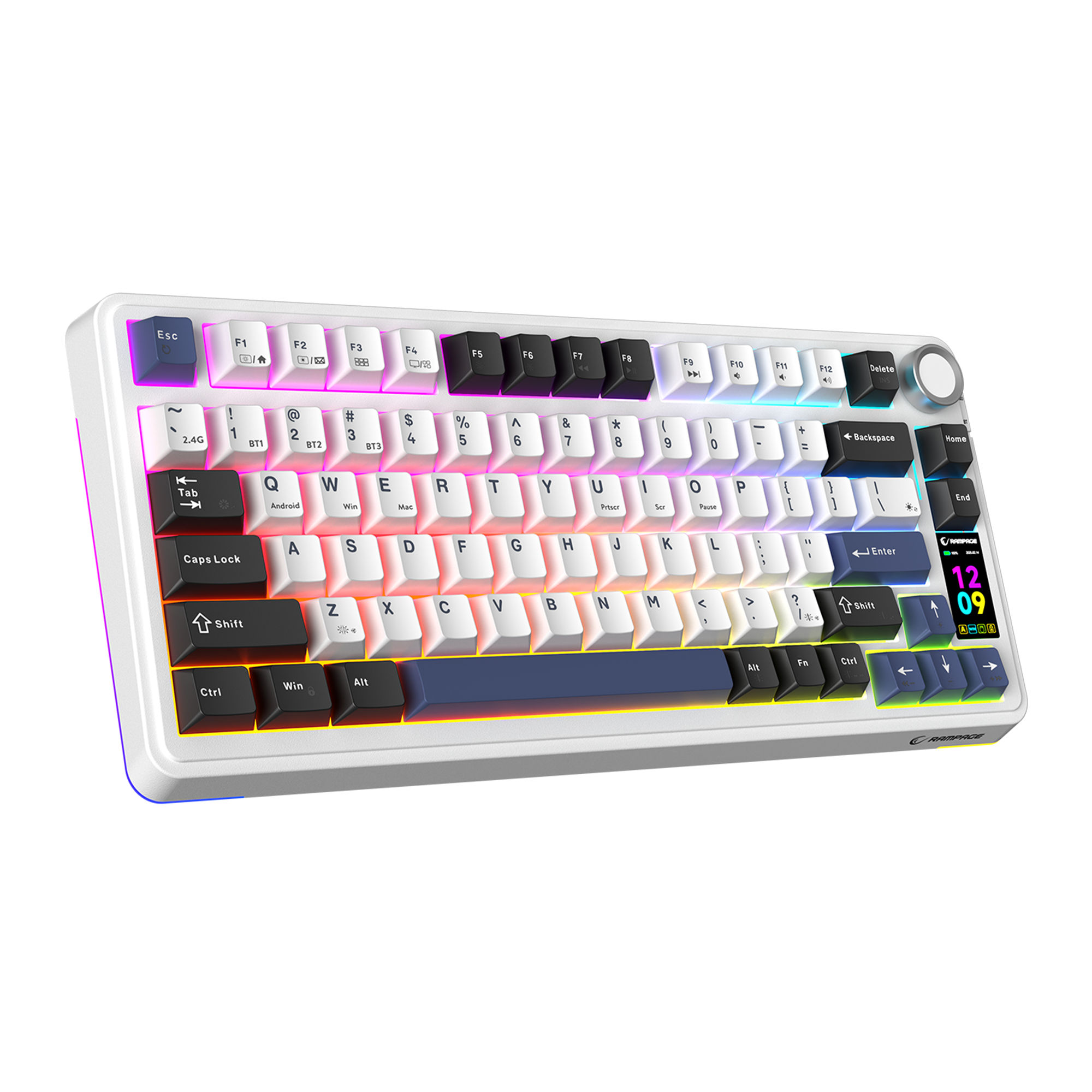 QUELL PRO - Hot Swap Gasket Oil Switch English Layout PBT Keycaps Kablosuz Mekanik Oyuncu Klavyesi
