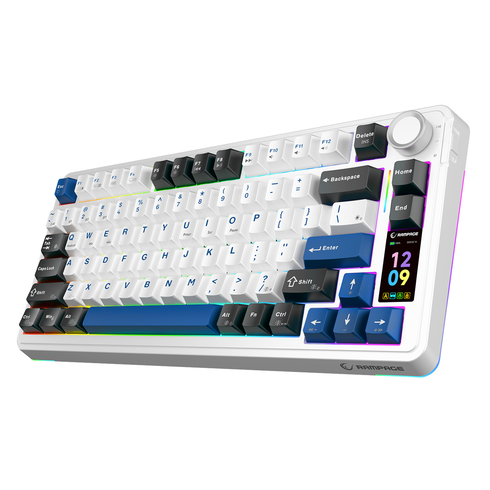 Hot Swap Gasket Oil Switch English Layout PBT Keycaps Kablosuz Mekanik Oyuncu Klavyesi