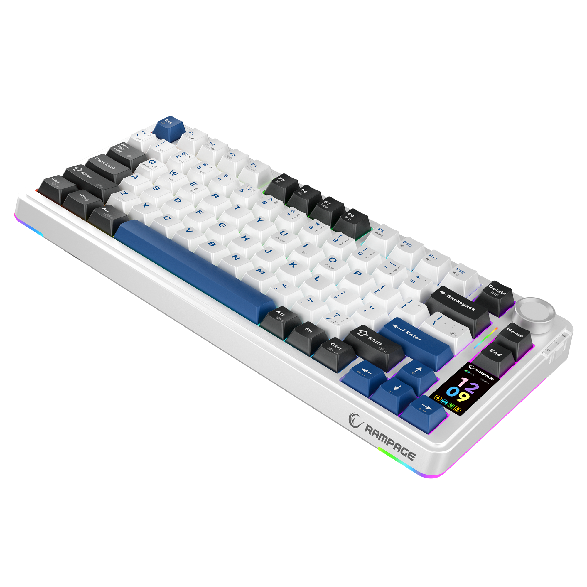Hot Swap Gasket Oil Switch English Layout PBT Keycaps Kablosuz Mekanik Oyuncu Klavyesi