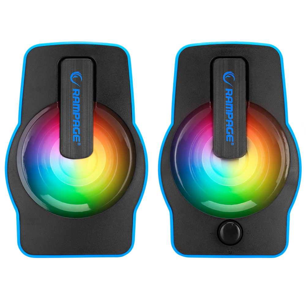 RMS-G7 FALSETTO 2.0 6 Watt RGB Ledli Mavi Multimedia Gaming USB Speaker - Rampage