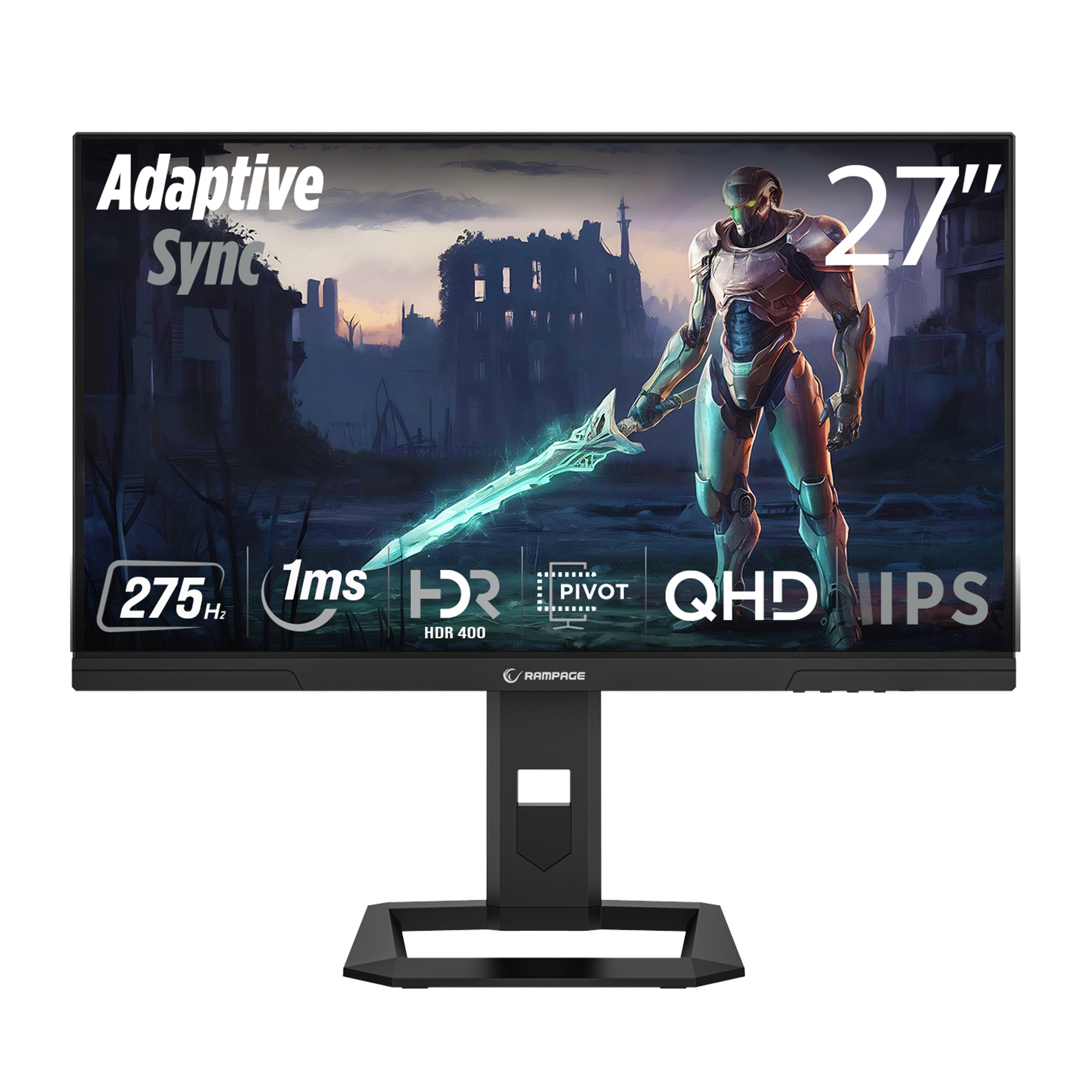 27'' 275Hz 1ms Fast IPS QHD HDR400 RGB Pivot Siyah Flat Oyuncu Monitörü