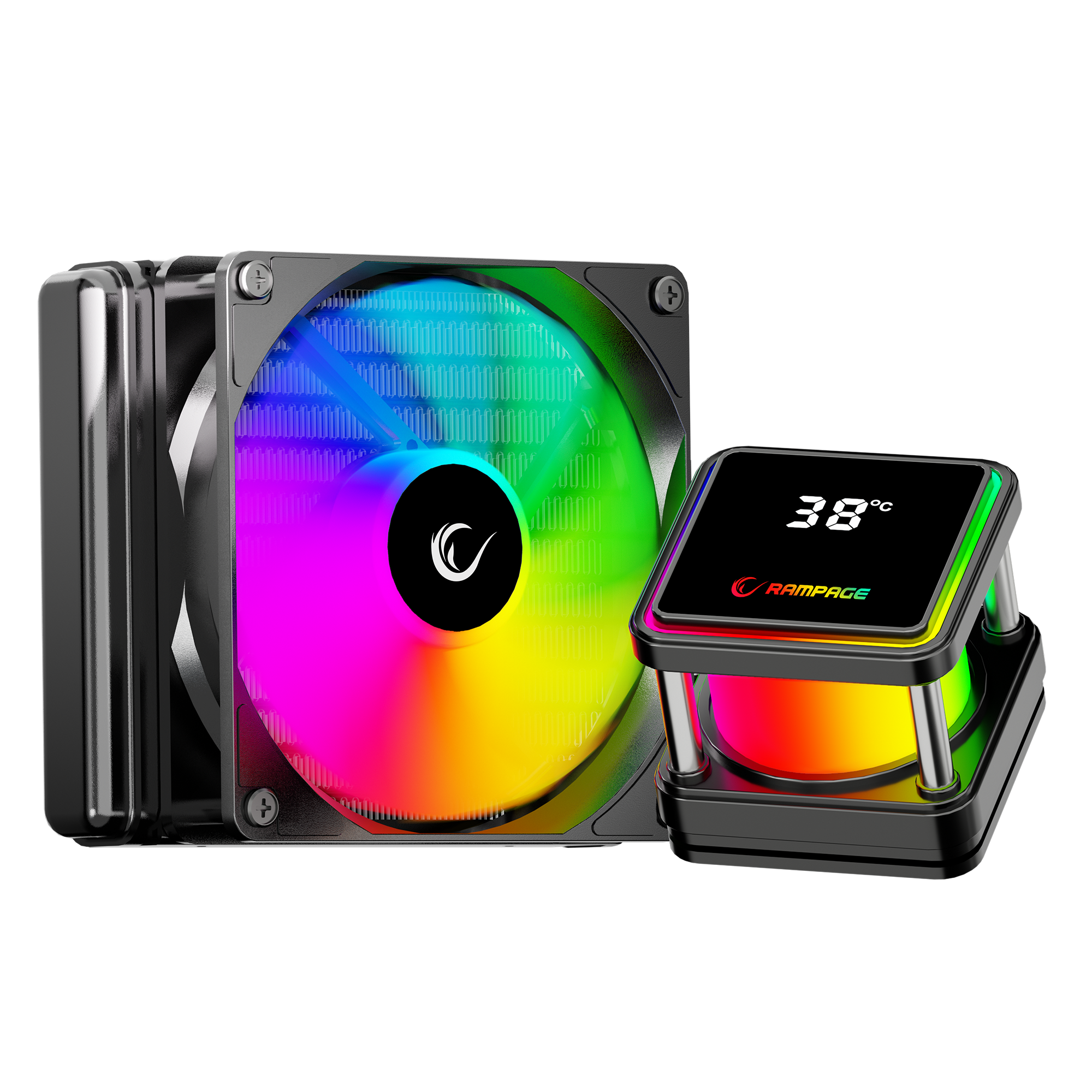 Infinite V120 Siyah ARGB Intel LGA1700/AMD AM5 Uyumlu 120mm Sıvı Soğutmalı CPU Fan