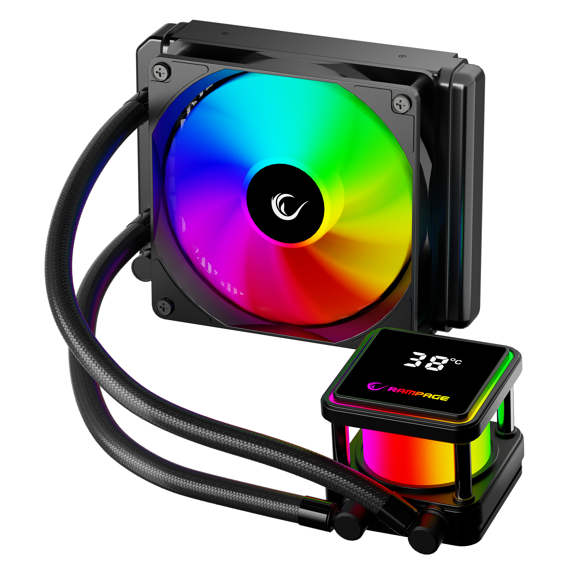 Infinite V120 Siyah ARGB Intel LGA1700/AMD AM5 Uyumlu 120mm Sıvı Soğutmalı CPU Fan