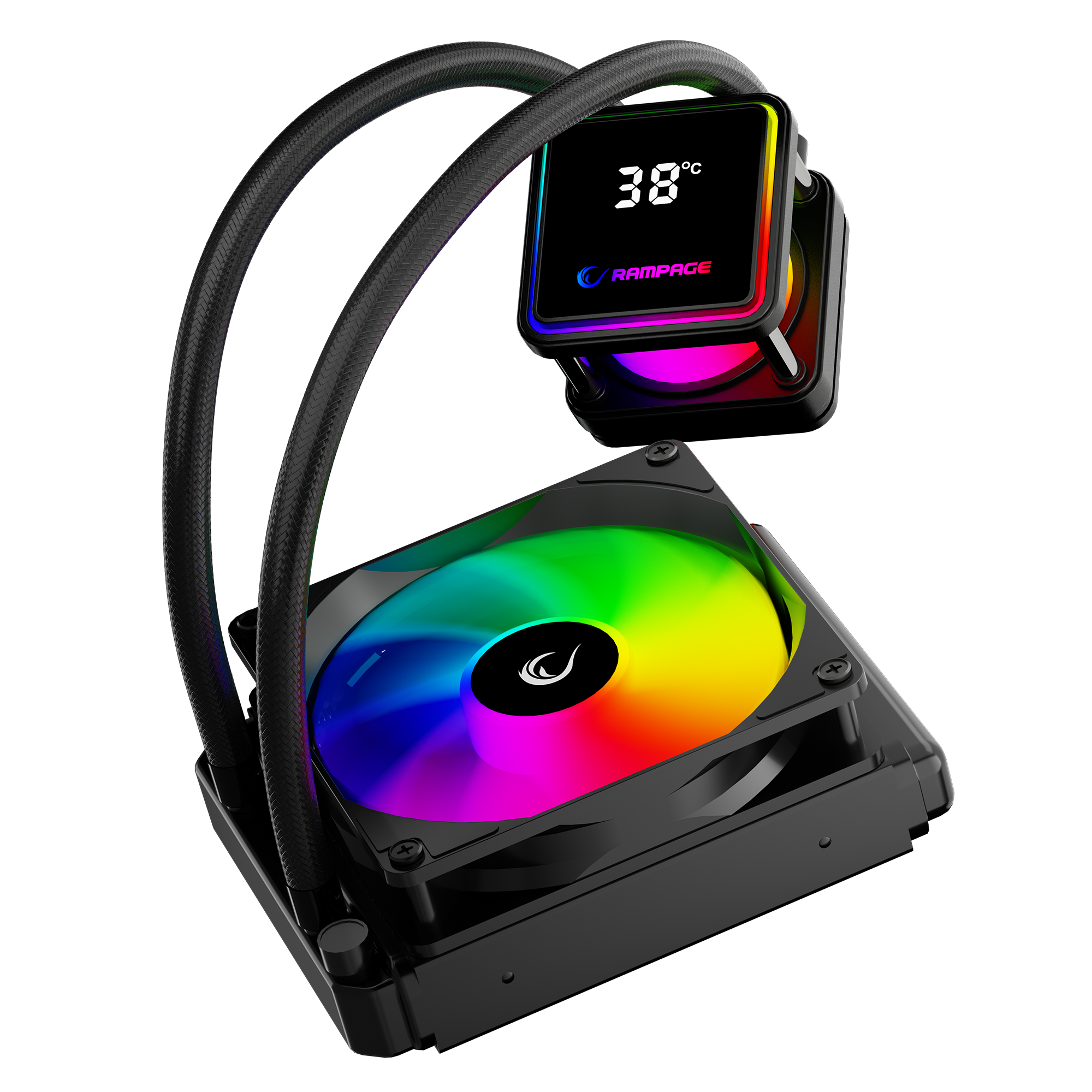 Infinite V120 Siyah ARGB Intel LGA1700/AMD AM5 Uyumlu 120mm Sıvı Soğutmalı CPU Fan