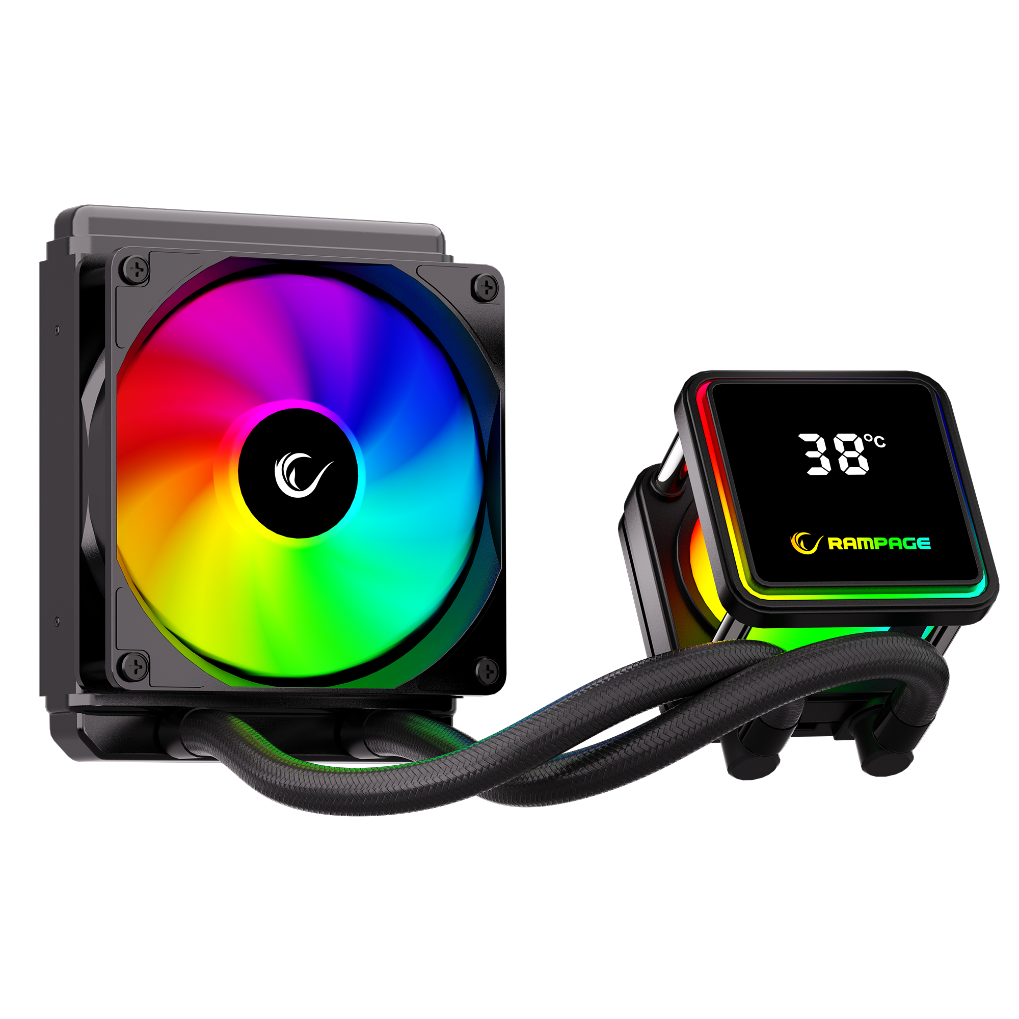 Infinite V120 Siyah ARGB Intel LGA1700/AMD AM5 Uyumlu 120mm Sıvı Soğutmalı CPU Fan