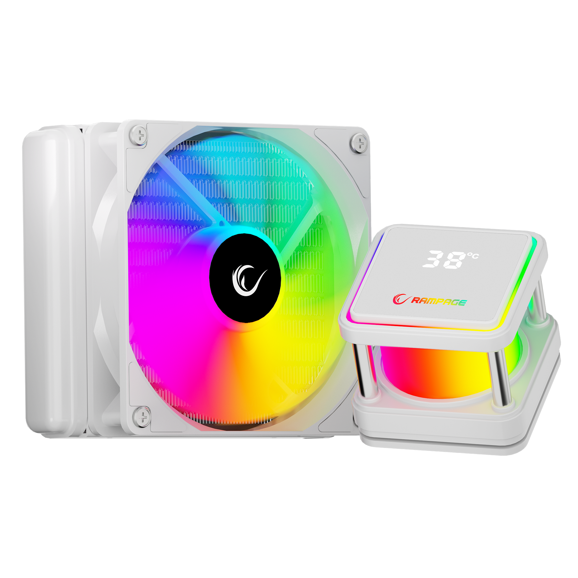 Infinite V120 Beyaz ARGB Intel LGA1700/AMD AM5 Uyumlu 120mm Sıvı Soğutmalı CPU Fan