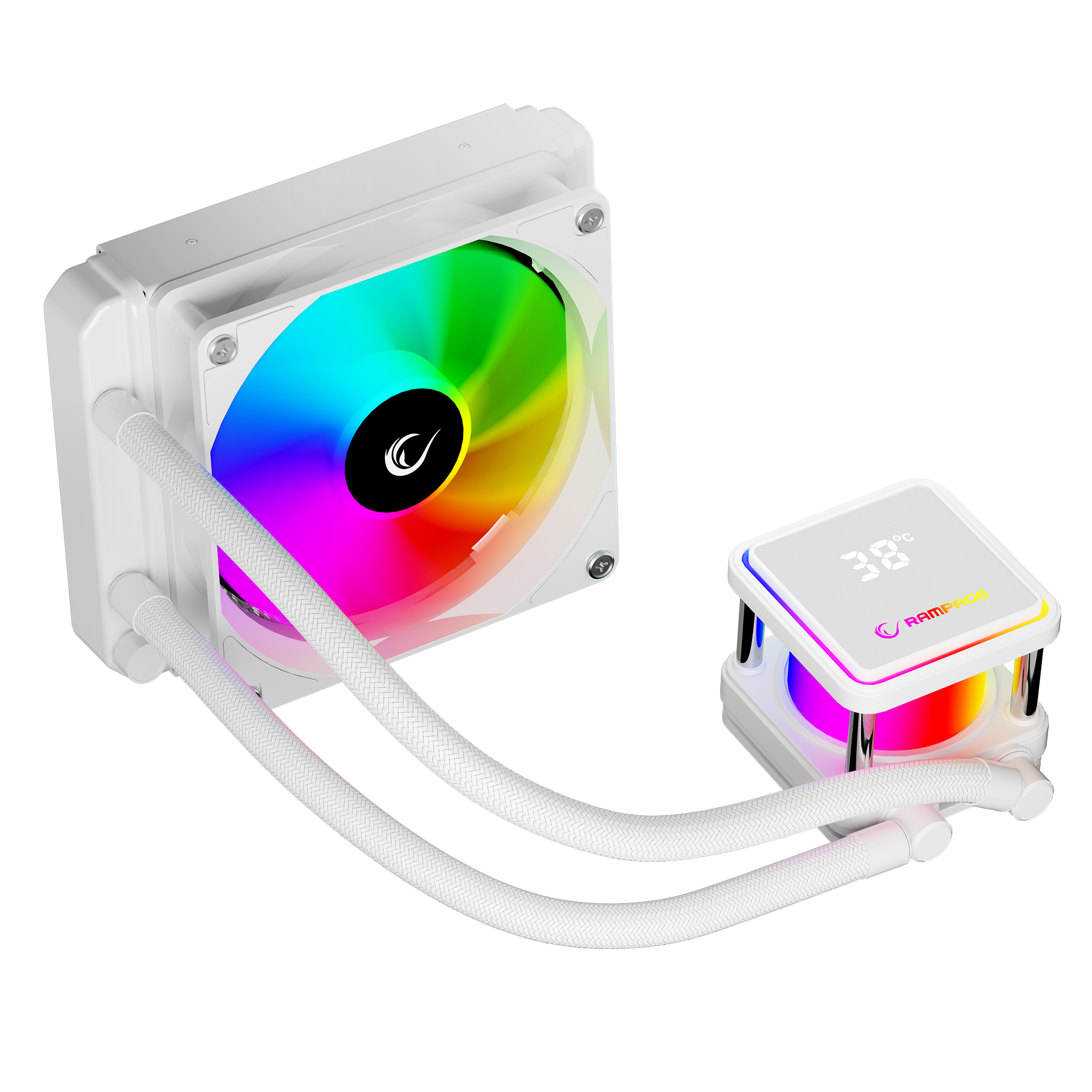 Infinite V120 Beyaz ARGB Intel LGA1700/AMD AM5 Uyumlu 120mm Sıvı Soğutmalı CPU Fan