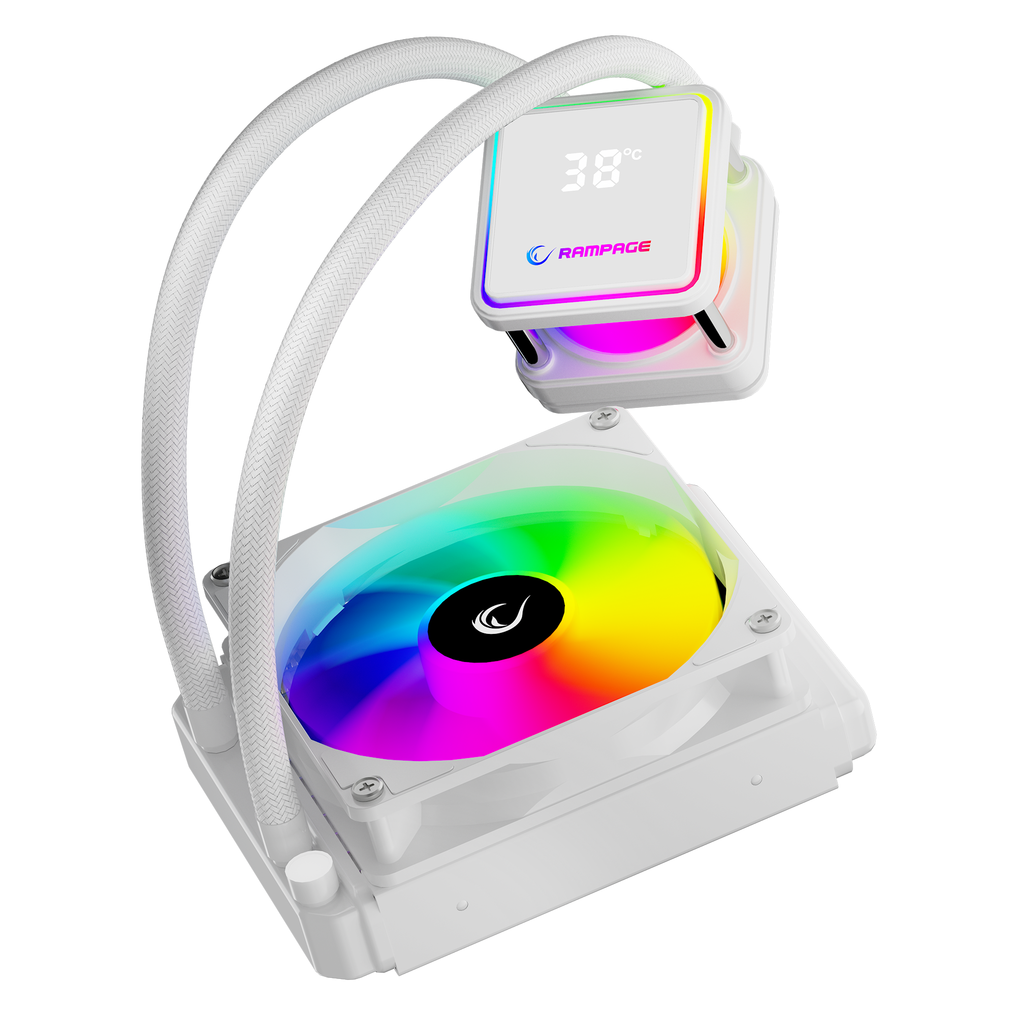 Infinite V120 Beyaz ARGB Intel LGA1700/AMD AM5 Uyumlu 120mm Sıvı Soğutmalı CPU Fan