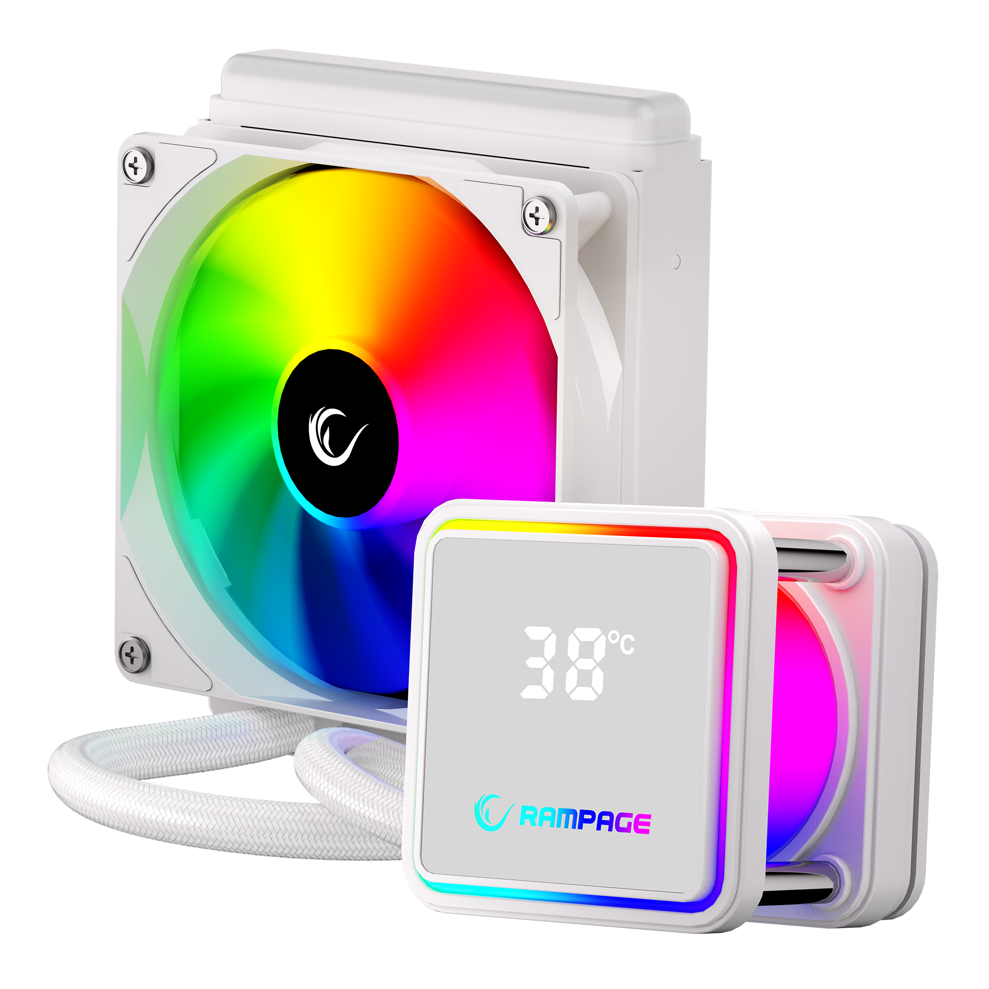 Infinite V120 Beyaz ARGB Intel LGA1700/AMD AM5 Uyumlu 120mm Sıvı Soğutmalı CPU Fan