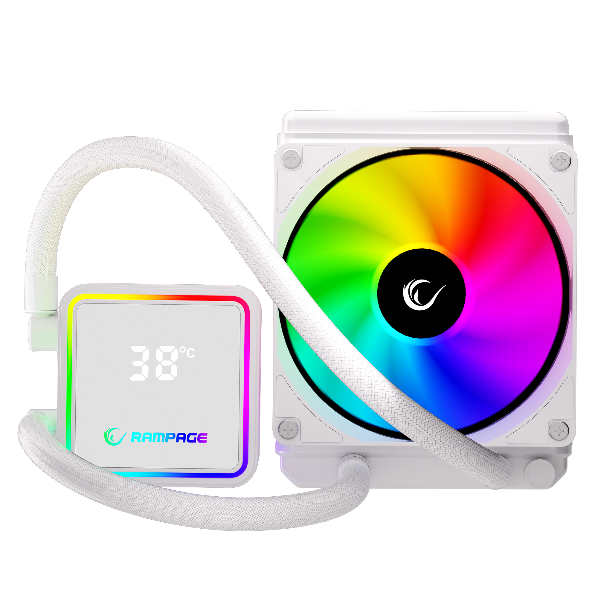 Infinite V120 Beyaz ARGB Intel LGA1700/AMD AM5 Uyumlu 120mm Sıvı Soğutmalı CPU Fan