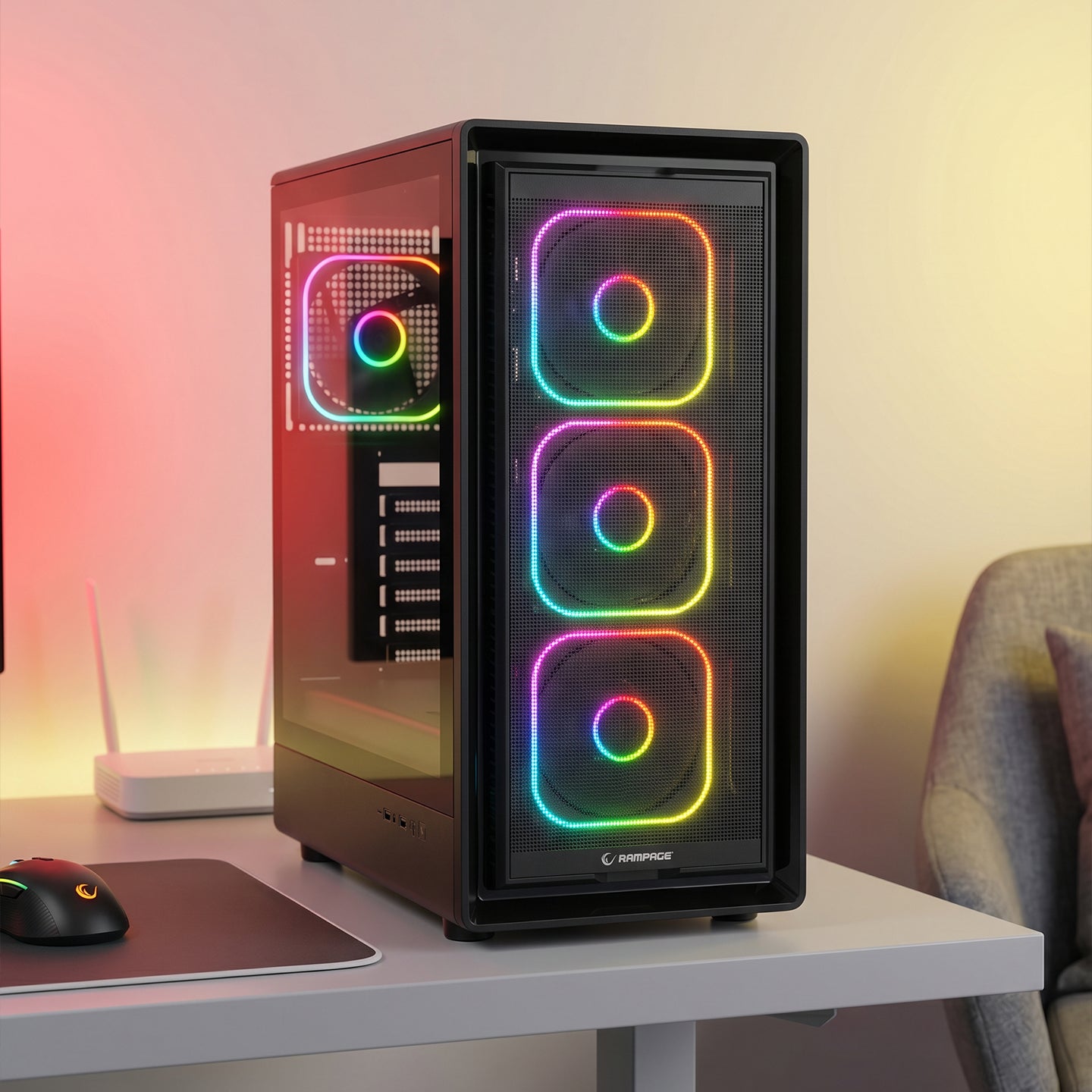 METEOR PRO - 750W 80 Plus Bronze 4xRGB Fan 1xUsb3.1 + 2xUsb2.0 Oyuncu Kasası