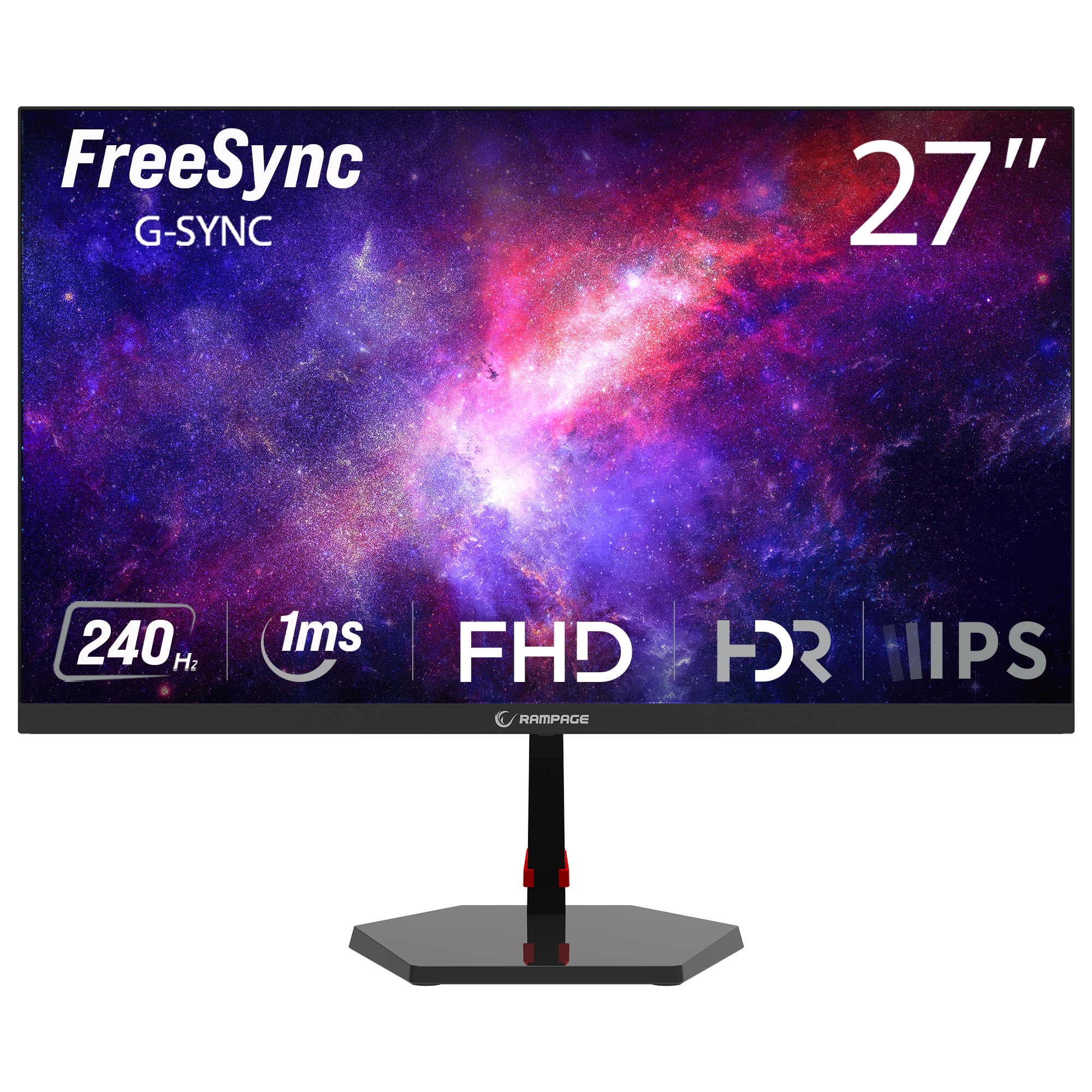 RAVEN RV27R240F 27'' 240Hz 1ms FAST IPS FHD Freesync/G-Sync PC Flat Gaming Monitor