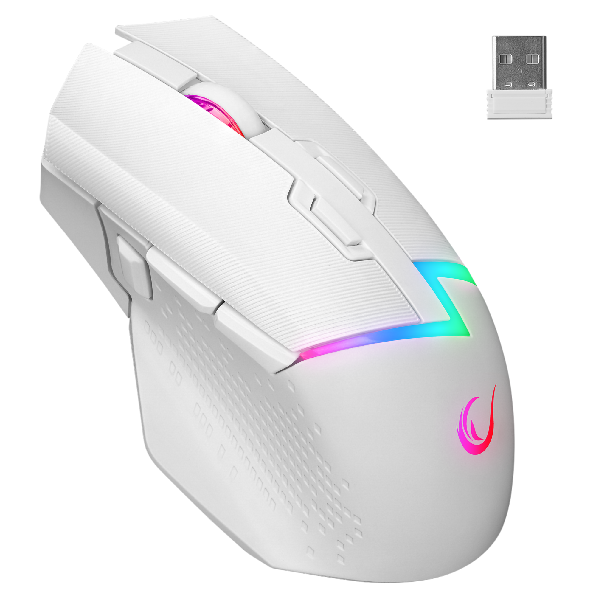 Drop M3 V2 24000 Dpi 3311 Sensor RGB Şarjlı Huano Switch Kablosuz Oyuncu Mouse Beyaz