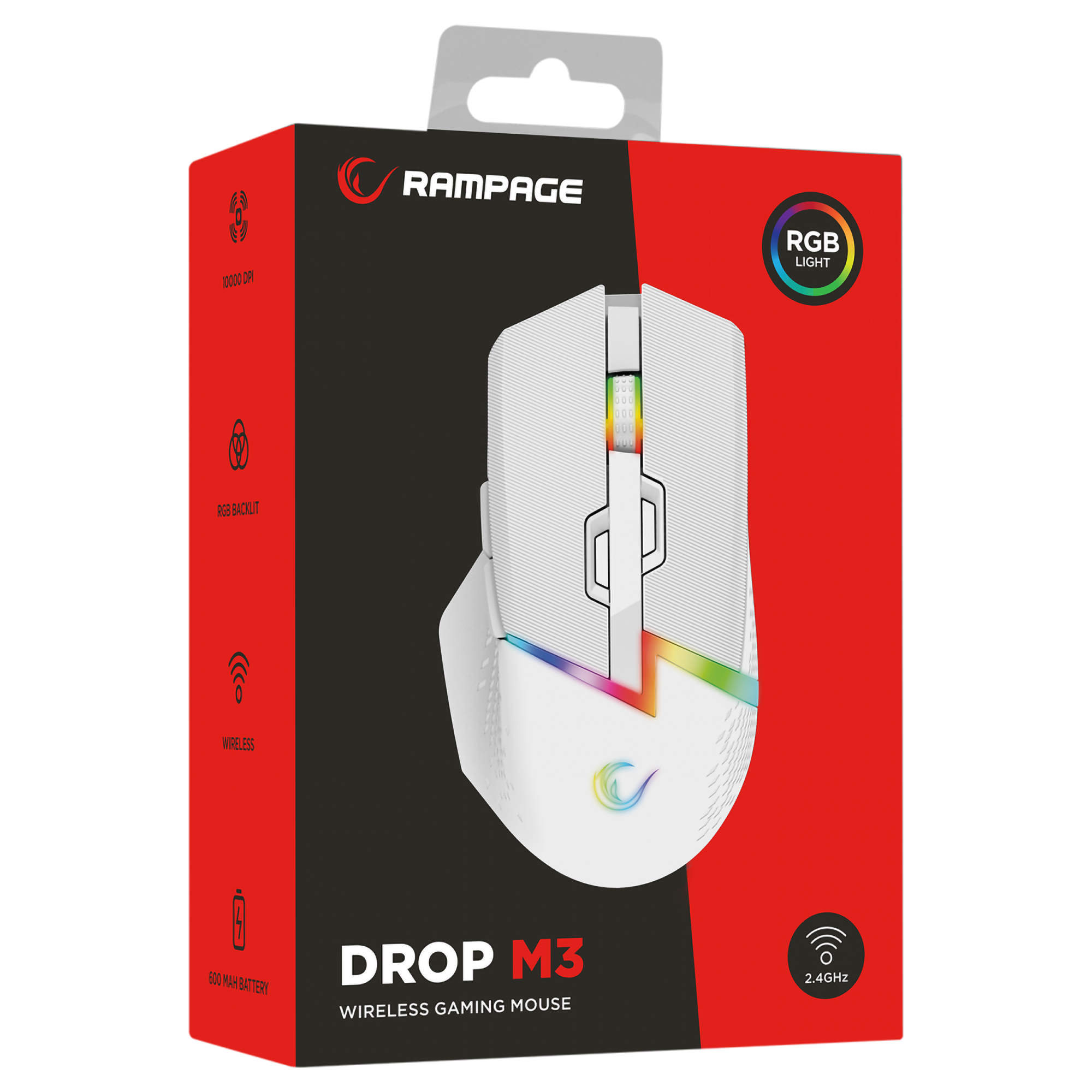 Drop M3 V2 24000 Dpi 3311 Sensor RGB Şarjlı Huano Switch Kablosuz Oyuncu Mouse Beyaz