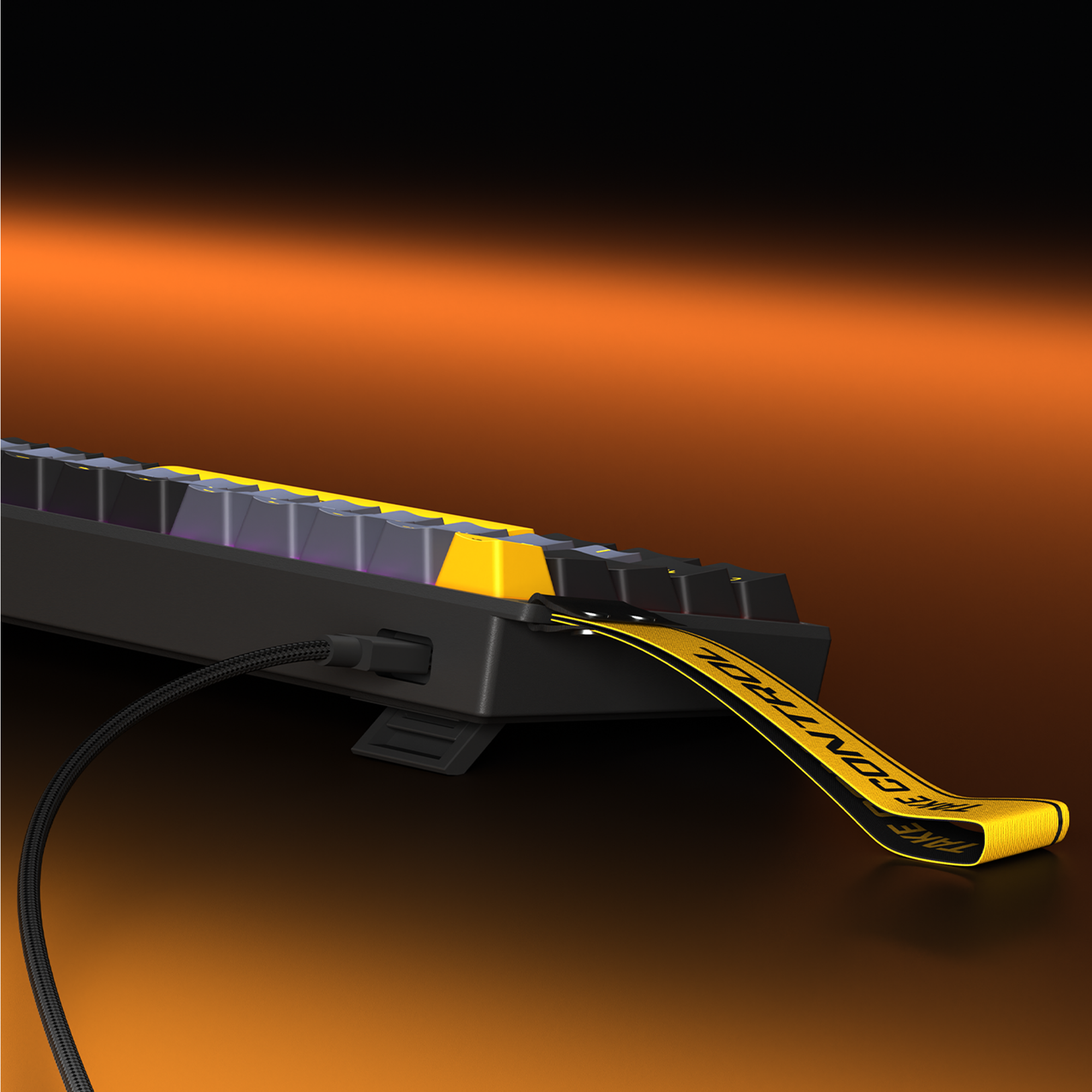 KAISEL - 8000 Hz Gasket Manyetik RGB Oyuncu Klavyesi - Siyah/Gri/Sarı