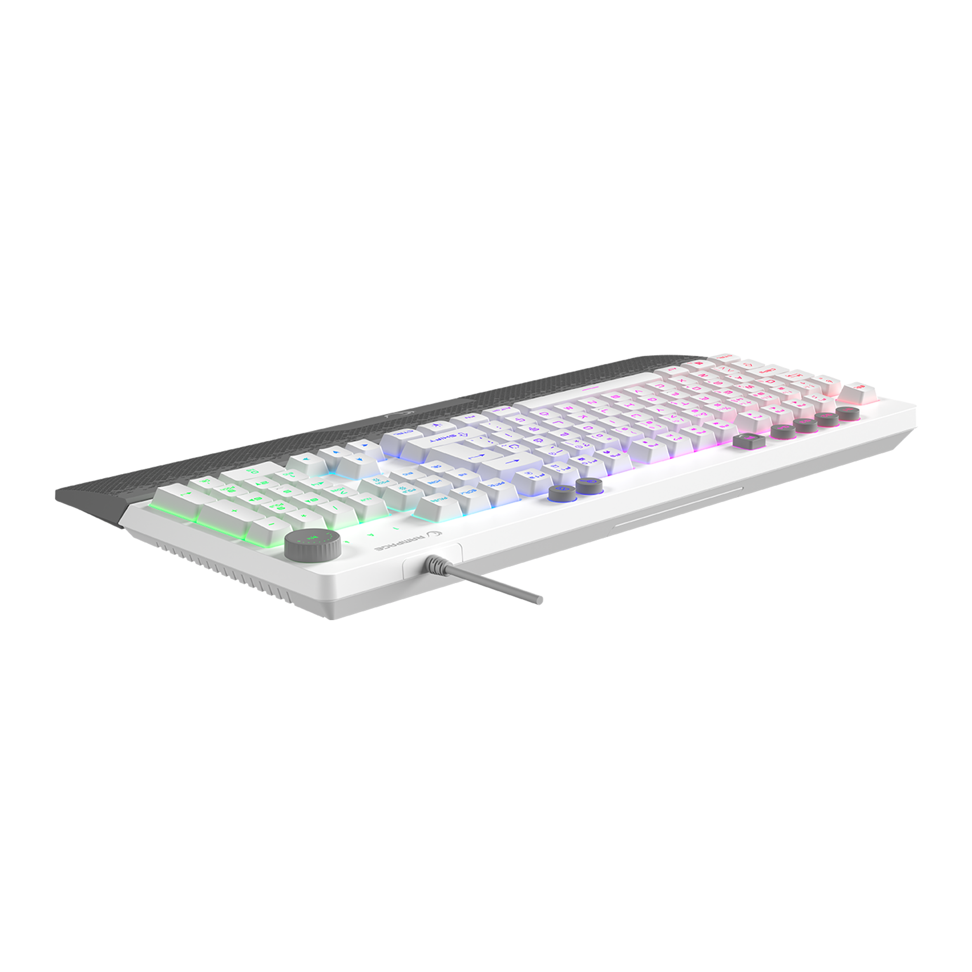 Simula USB RGB 4 Makro Tuş Bilek Destekli Oyuncu Klavyesi-Beyaz