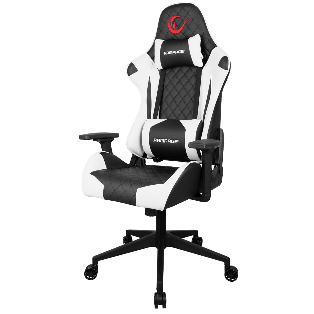 KL-R40 Throne Serisi Siyah/Beyaz Oyuncu Koltuğu - Rampage