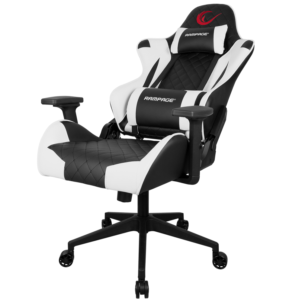 KL-R40 Throne Serisi Siyah/Beyaz Oyuncu Koltuğu - Rampage