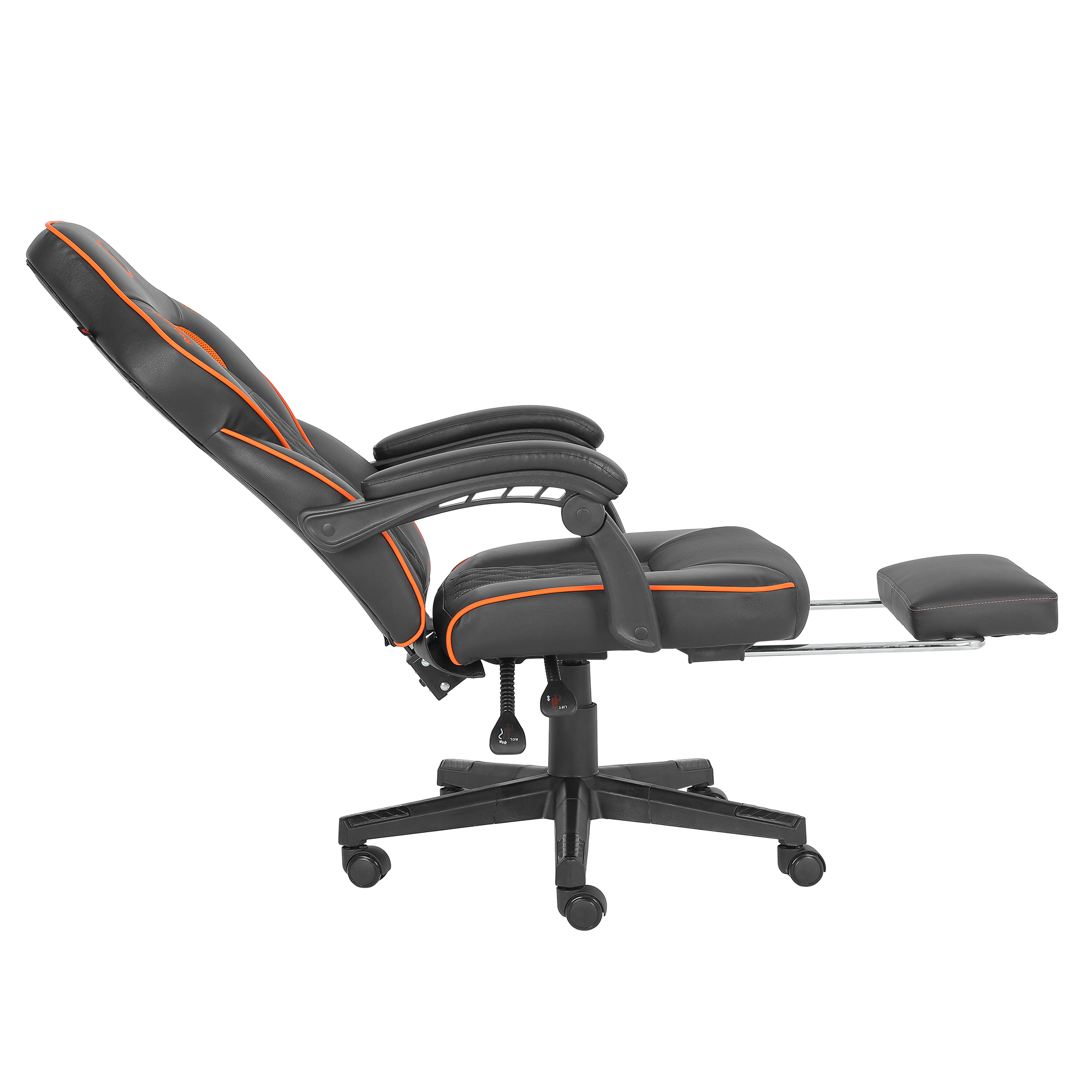 KL-R12 Lumos Deri Siyah/Turuncu Oyuncu Koltuğu