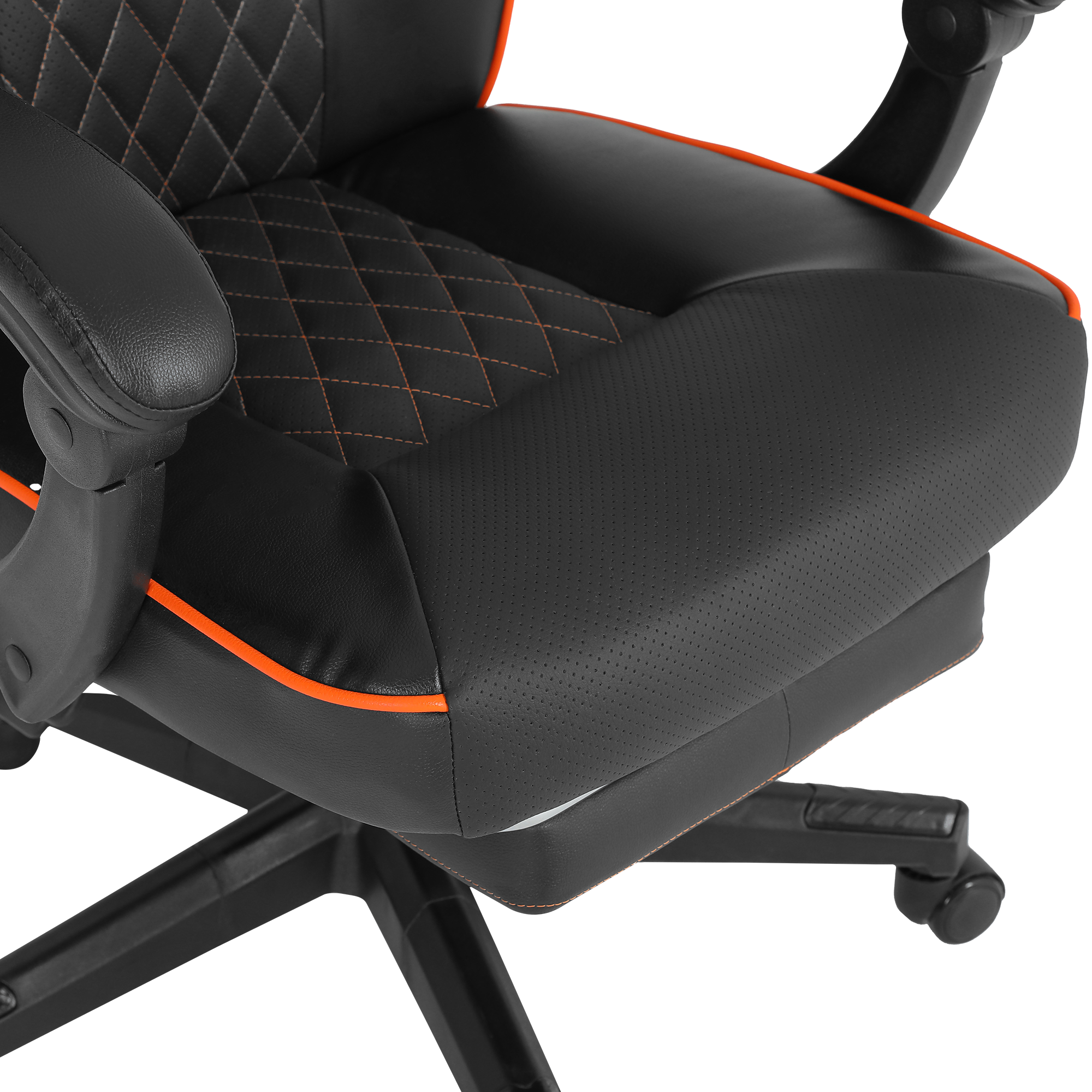 KL-R12 Lumos Deri Siyah/Turuncu Oyuncu Koltuğu