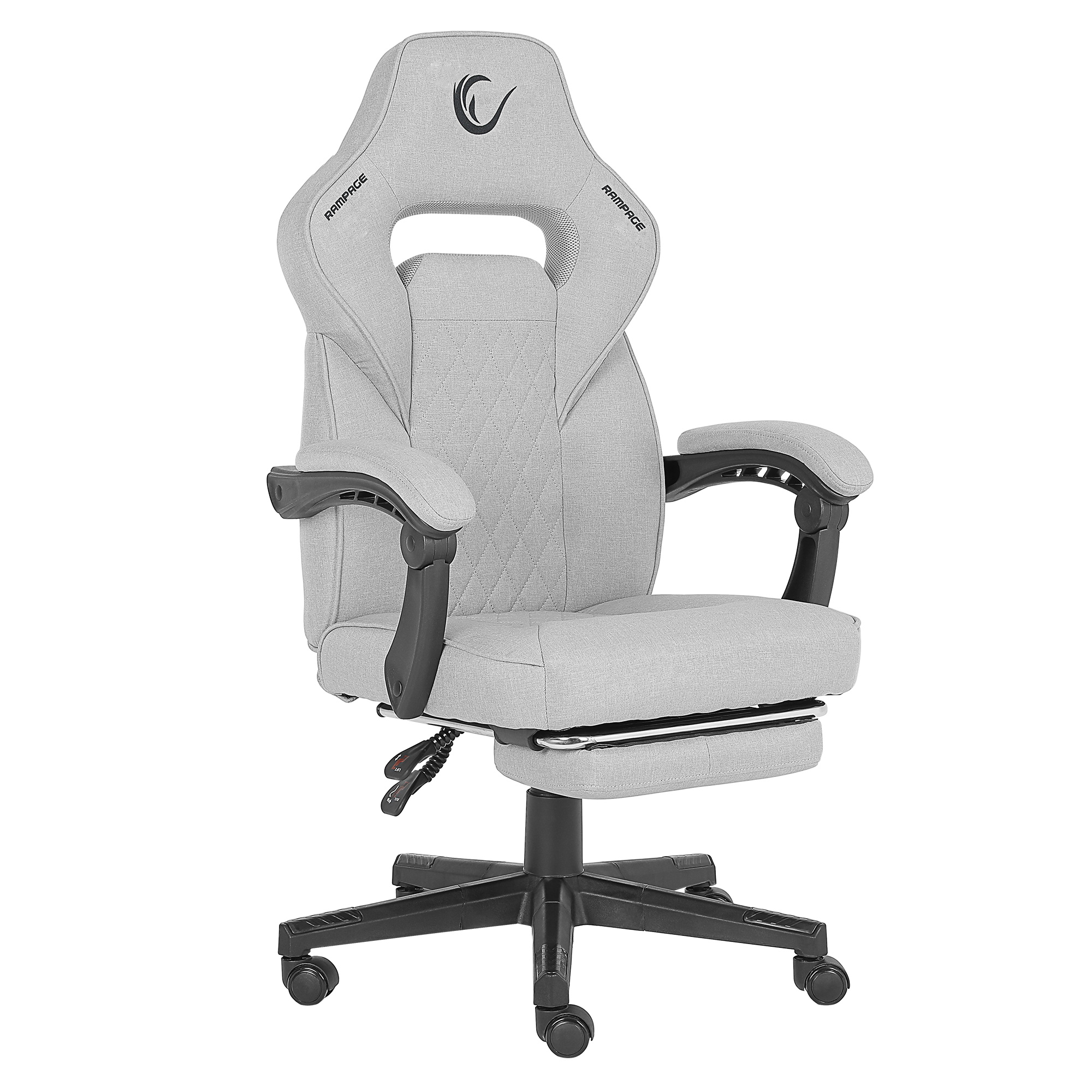 KL-R12 Lumos Terletmez Kumaş Gri Oyuncu Koltuğu