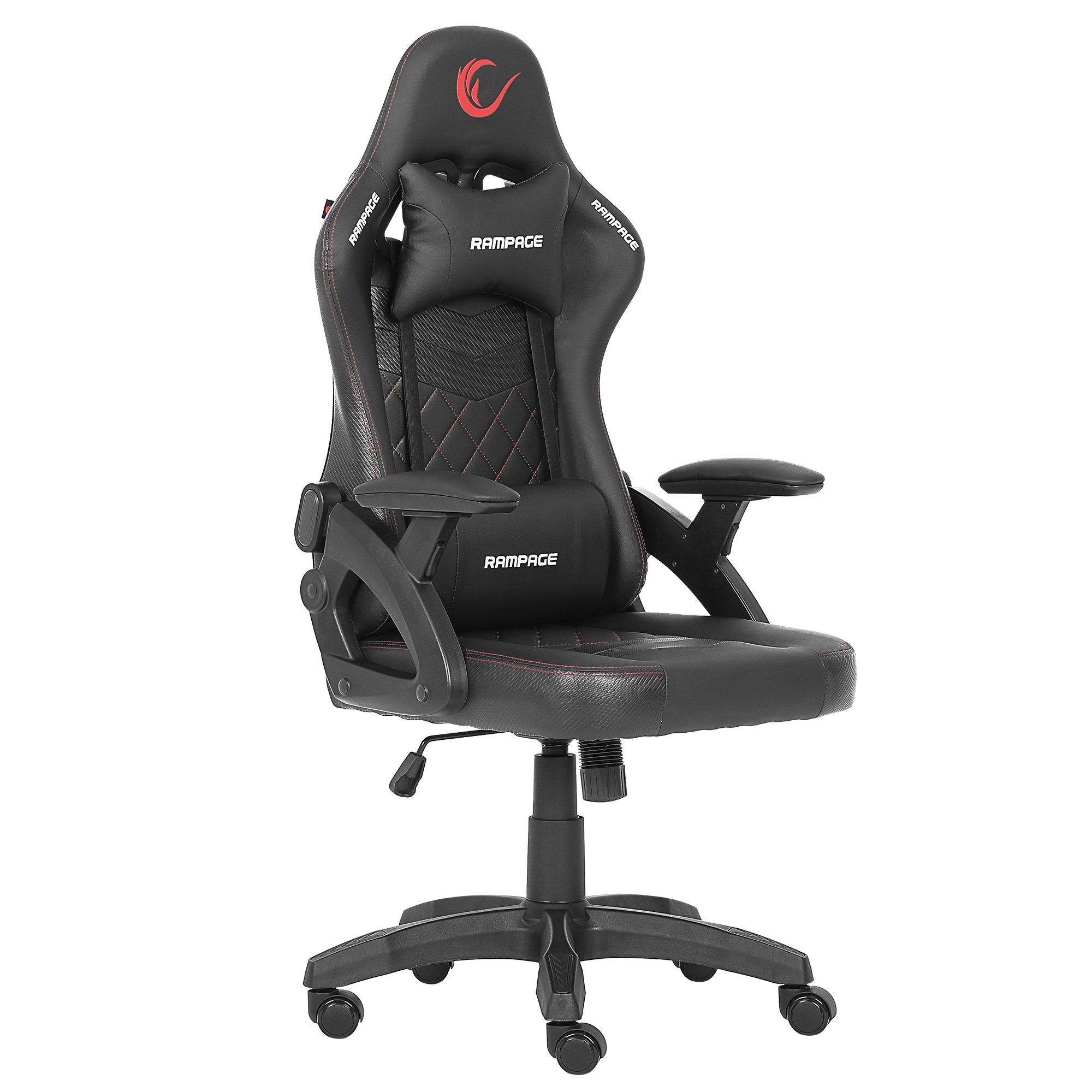 KL-R43 Nox Deri Oyuncu Koltuğu-Siyah/Kırmızı