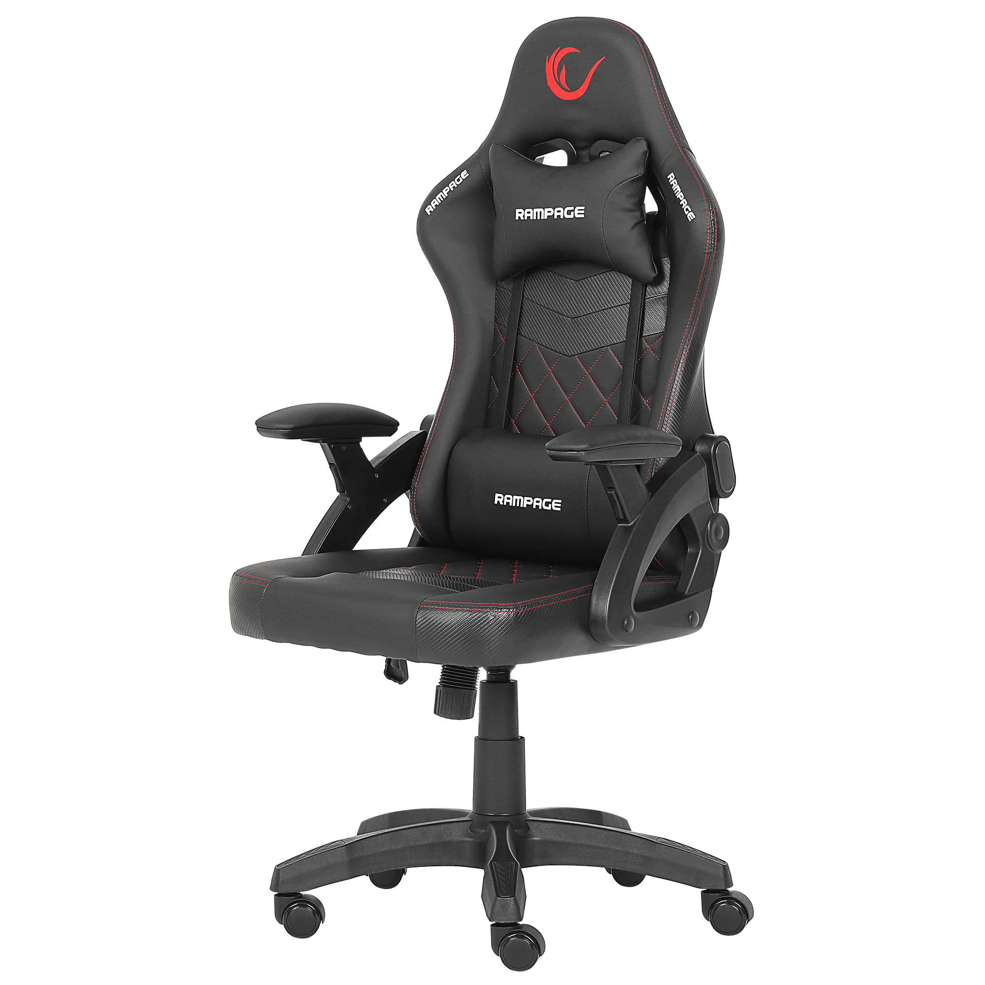 KL-R43 Nox Deri Oyuncu Koltuğu-Siyah/Kırmızı