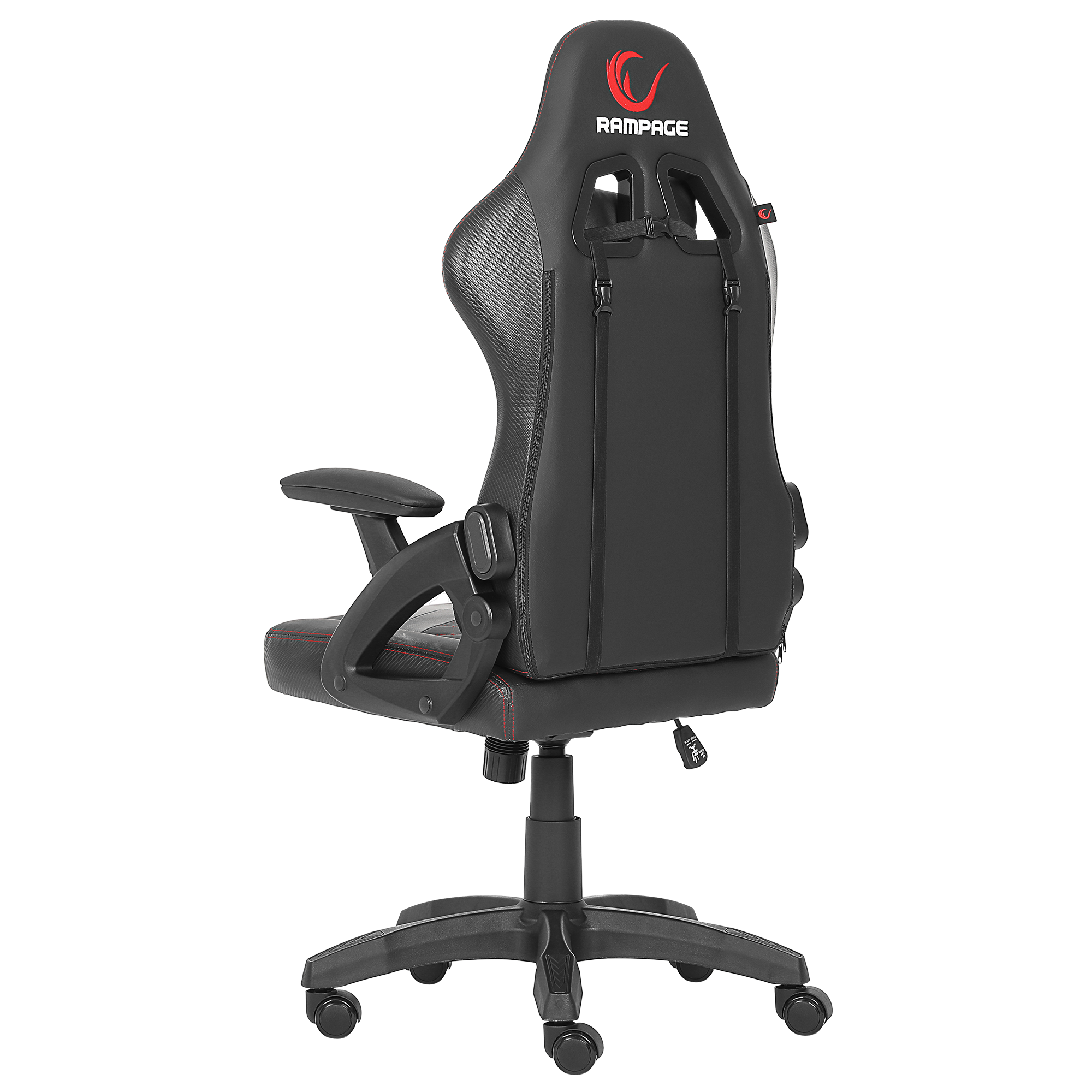 KL-R43 Nox Deri Oyuncu Koltuğu-Siyah/Kırmızı