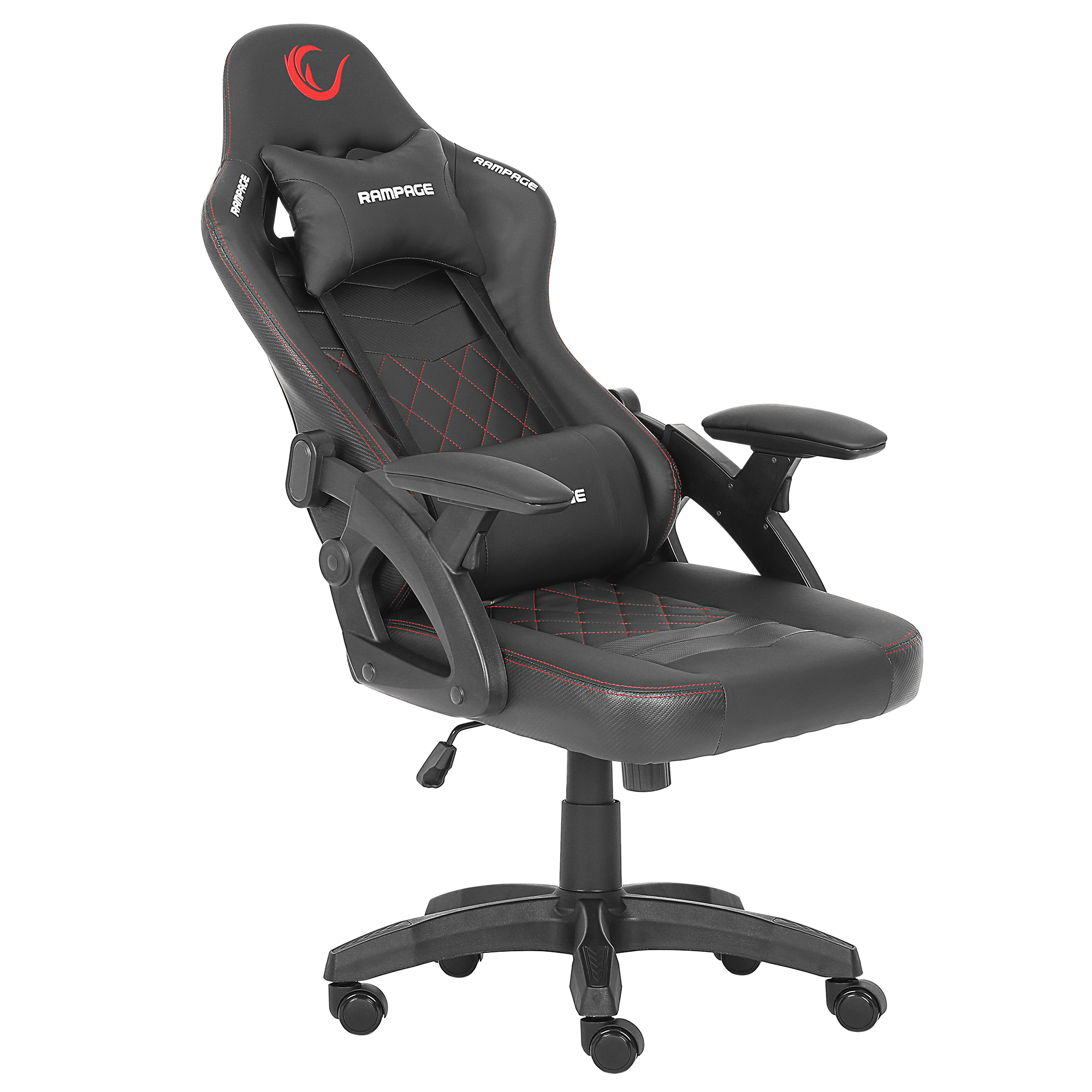 KL-R43 Nox Deri Oyuncu Koltuğu-Siyah/Kırmızı