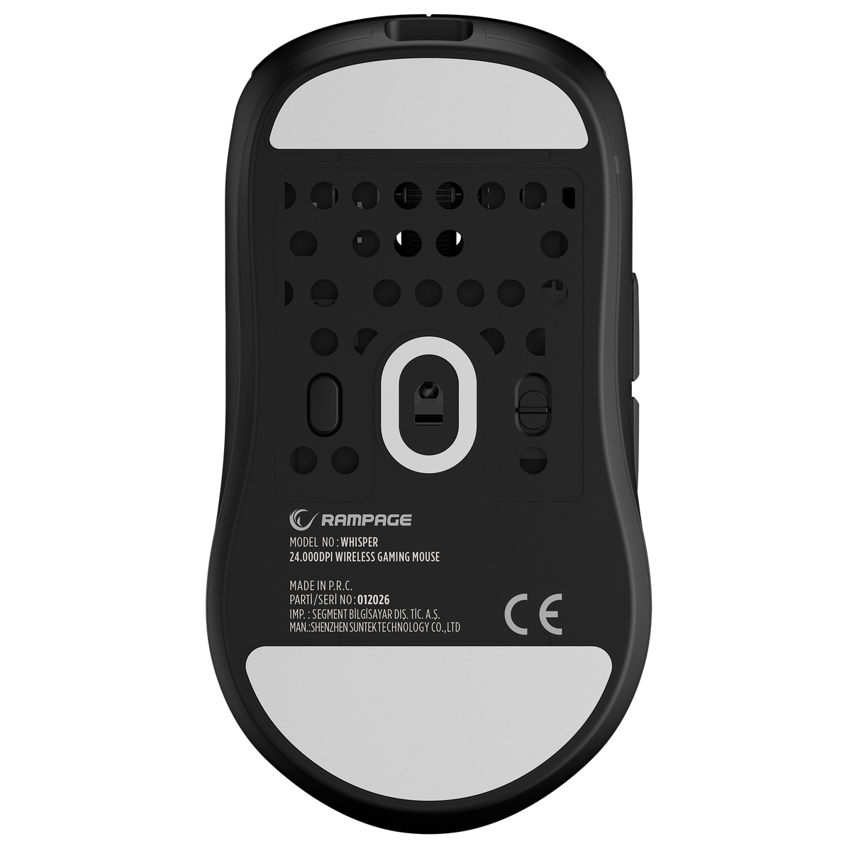 Kablosuz Siyah 24000 DPI 3311 Sensor Şarjlı 80 Million Huano Switch 39 Gram Gaming Oyuncu Mouse