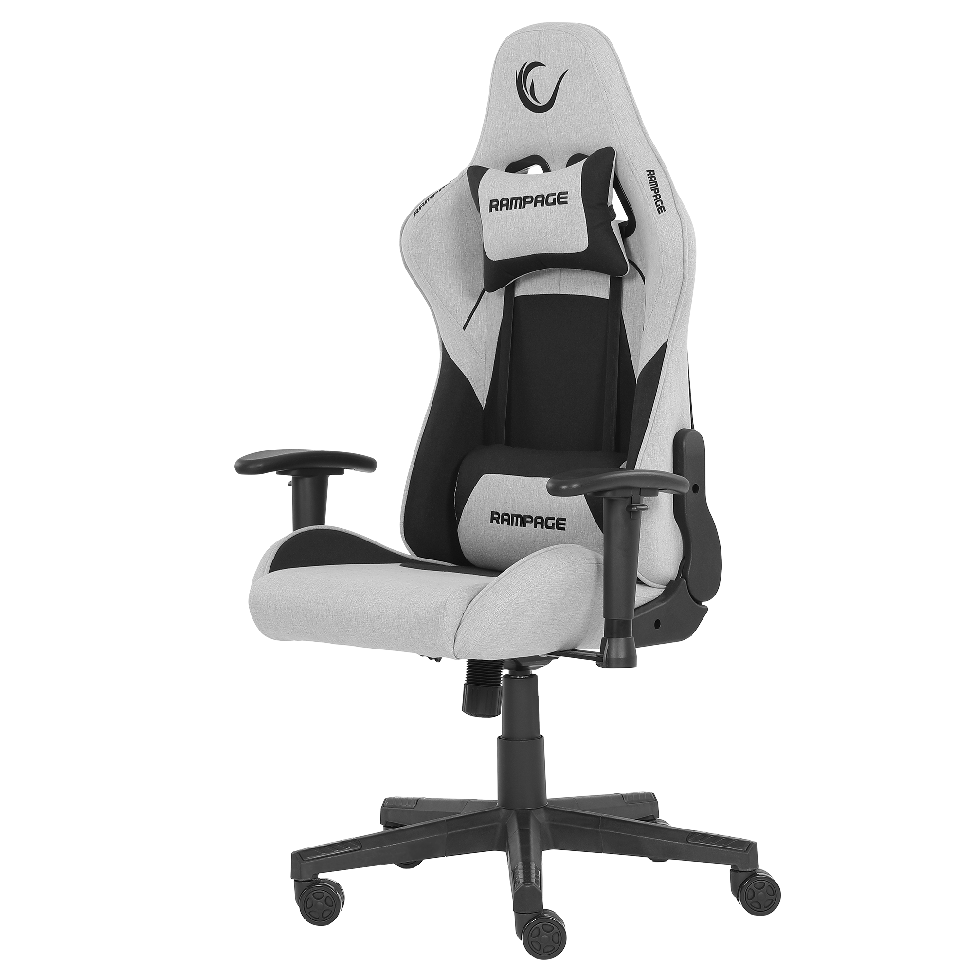 KL-R26 Peak Üst Seviye Terletmez Kumaş Gri/Siyah Gaming Oyuncu Koltuğu