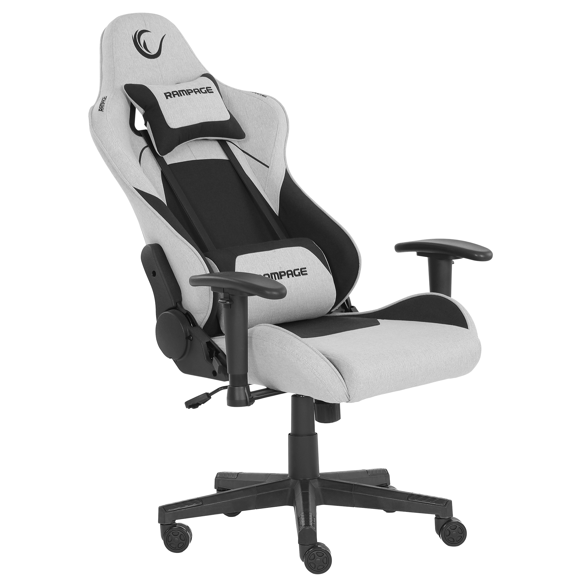 KL-R26 Peak Üst Seviye Terletmez Kumaş Gri/Siyah Gaming Oyuncu Koltuğu