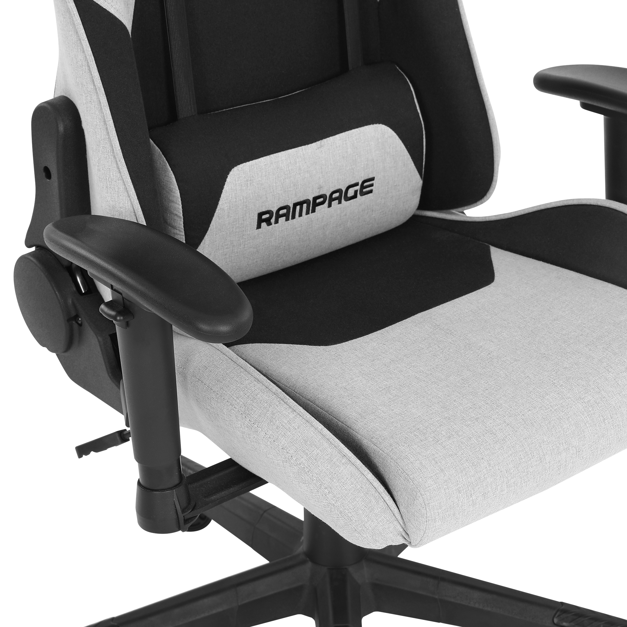 KL-R26 Peak Üst Seviye Terletmez Kumaş Gri/Siyah Gaming Oyuncu Koltuğu