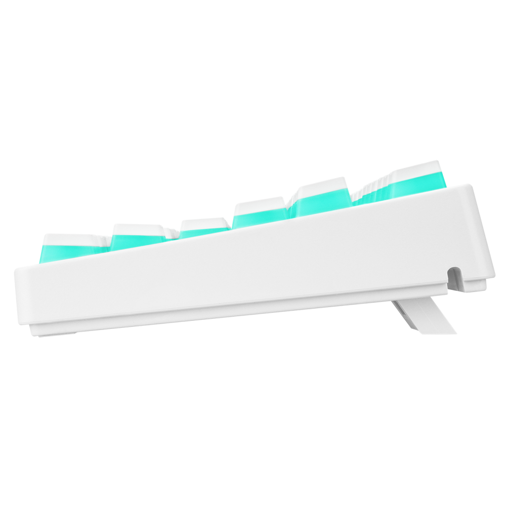 KB-R136 GHOST Beyaz Type-C Bağlantılı RGB Puding Tuşlu Brown Switch US Gaming Oyuncu Klavye - Rampage