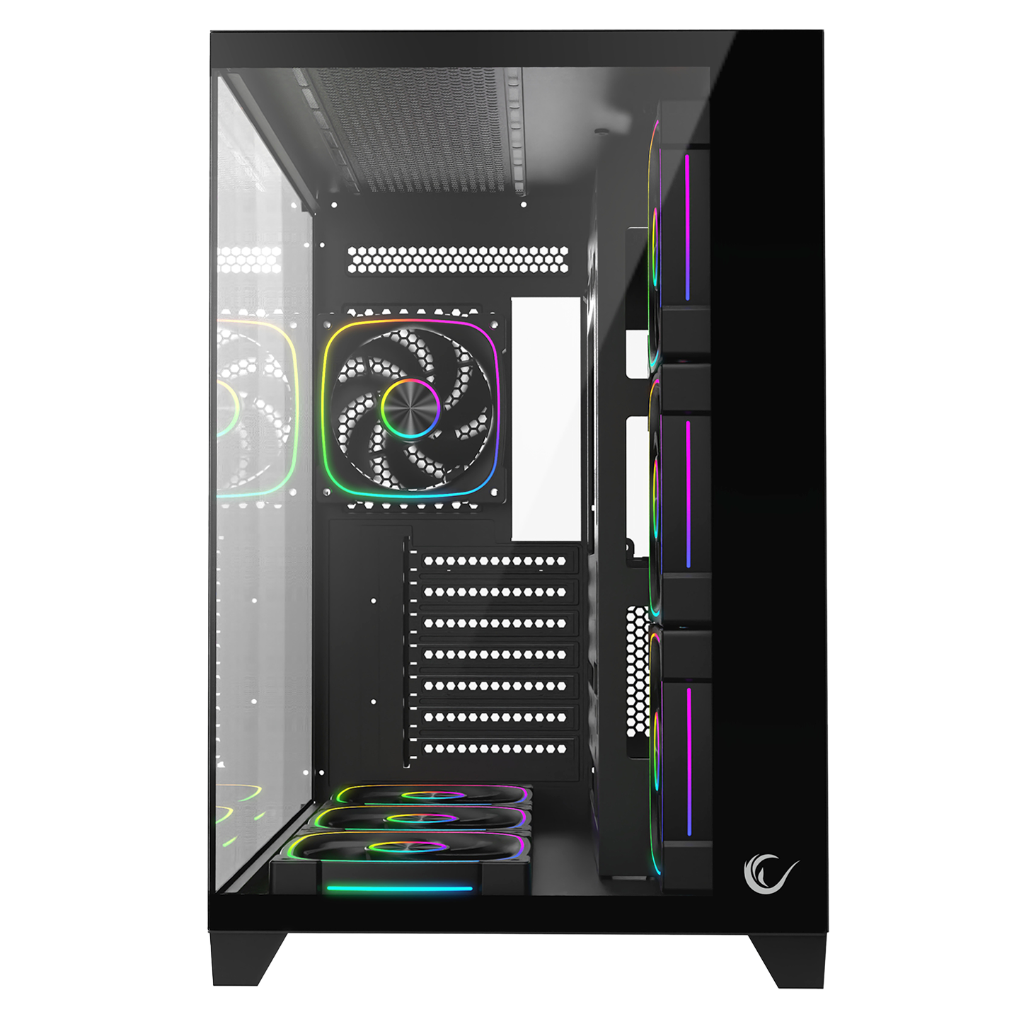 SEALITE - Siyah Temperli Camlı ATX/M-ATX 7x12cm ARGB Pwm Fan+Kumanda Oyuncu Kasası