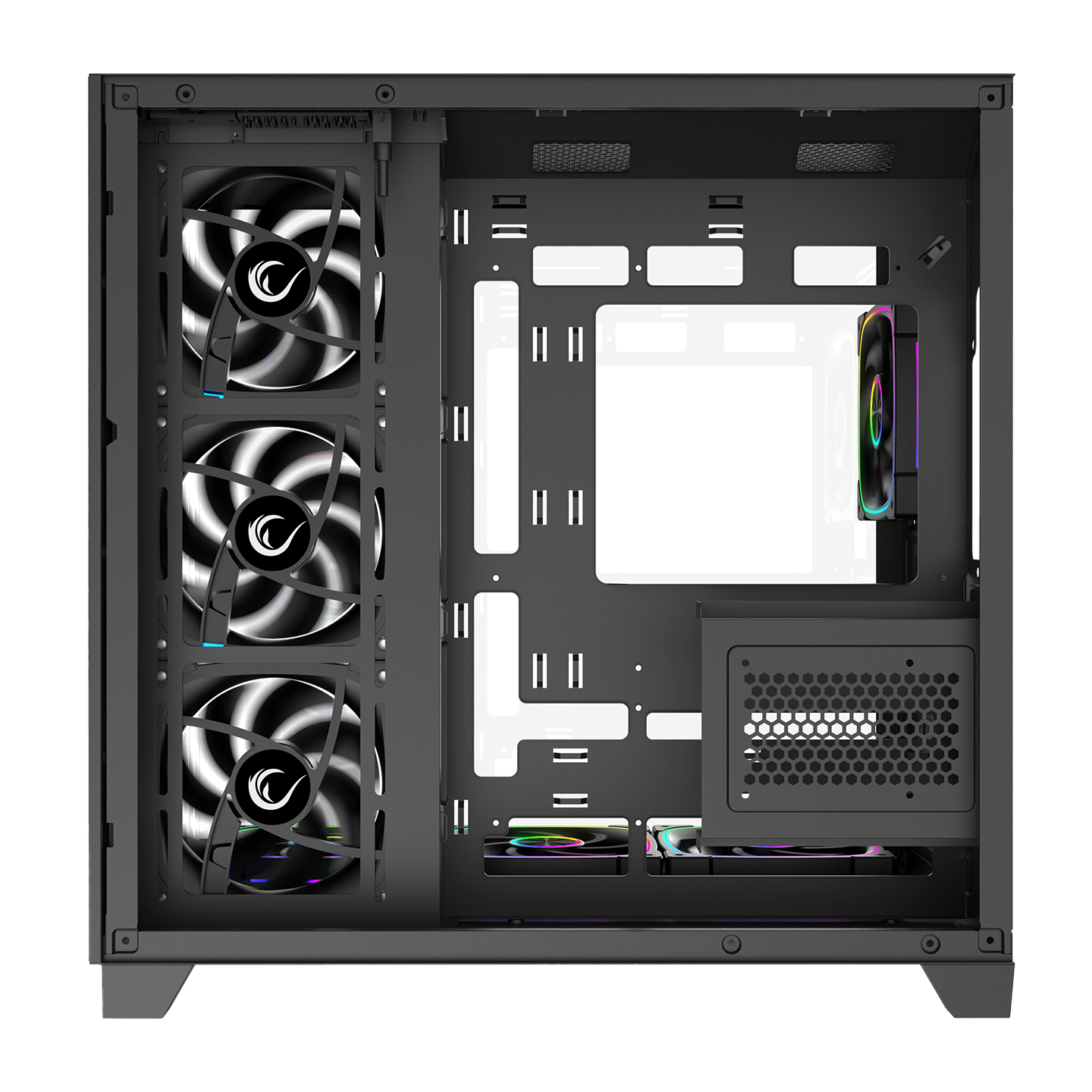 SEALITE - Siyah Temperli Camlı ATX/M-ATX 7x12cm ARGB Pwm Fan+Kumanda Oyuncu Kasası