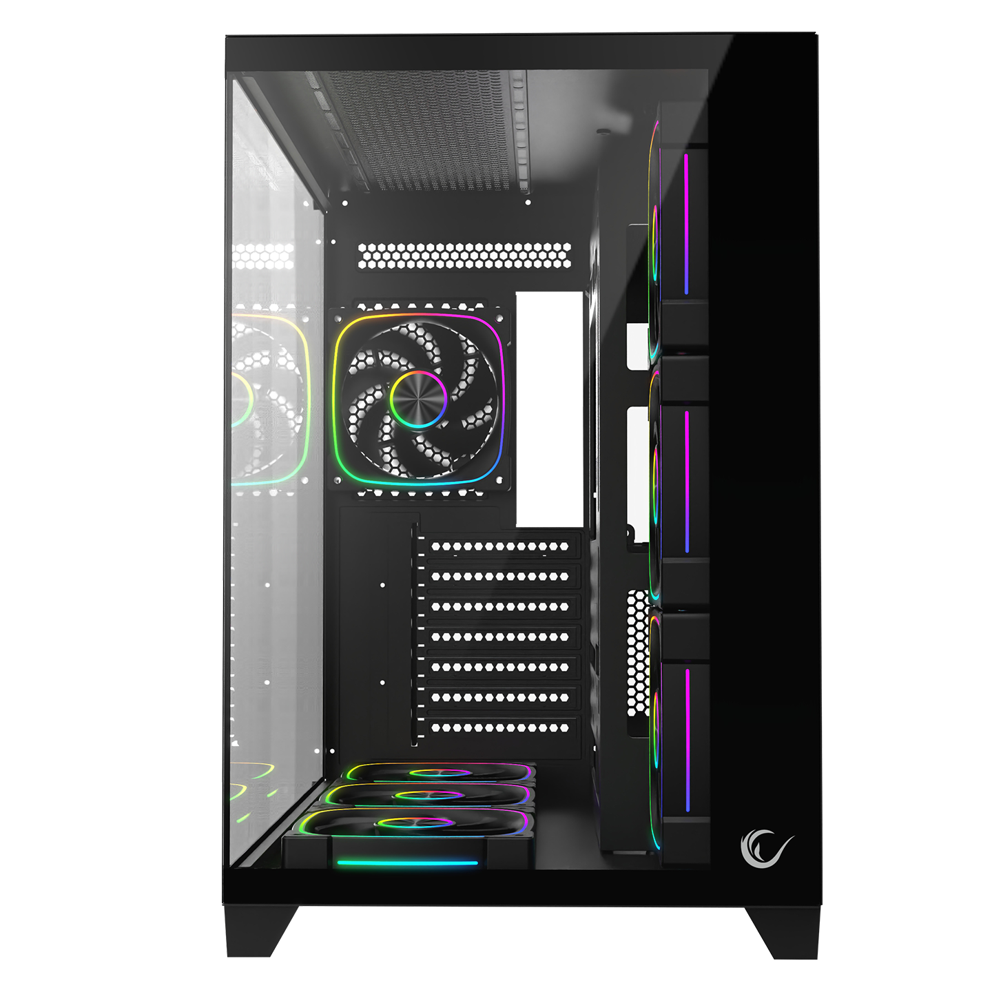 Siyah 750W 80 Plus Bronze ATX/M-ATX 7x12cm ARGB Pwm Fan+Kumanda Oyuncu Kasası