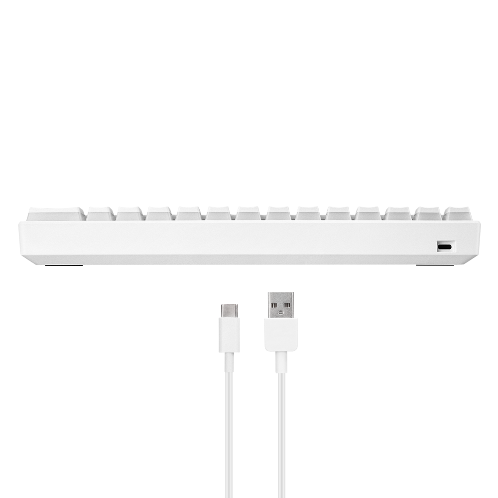 KB-R135 PARVUS Beyaz Type-C Bağlantılı RGB Puding Tuşlu Brown Switch US Gaming Oyuncu Klavye - Rampage