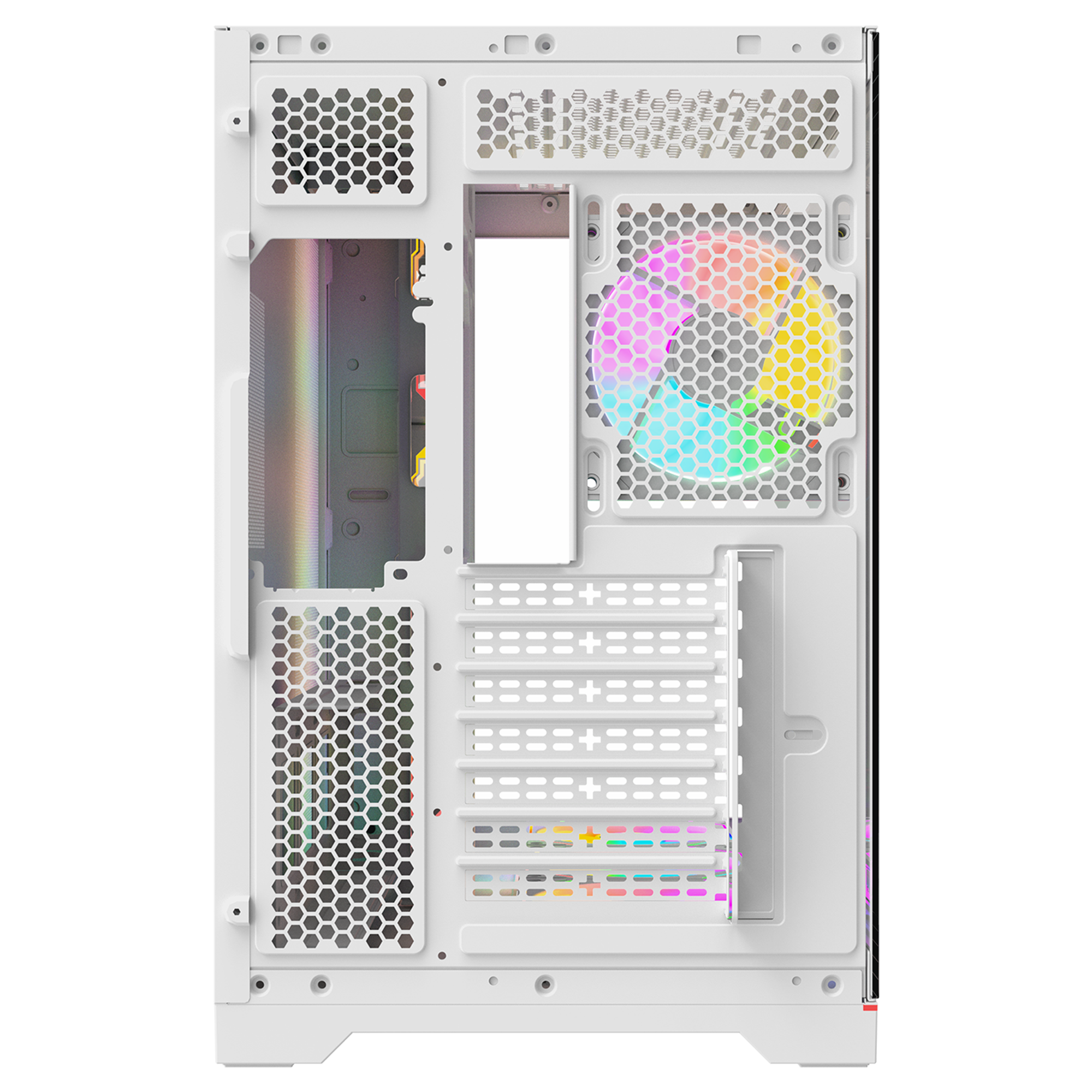 Kumandalı 7*12cm ARGB Fan+Kontrolcü PWM Fanlı ATX/M-ATX Beyaz Oyuncu Kasası