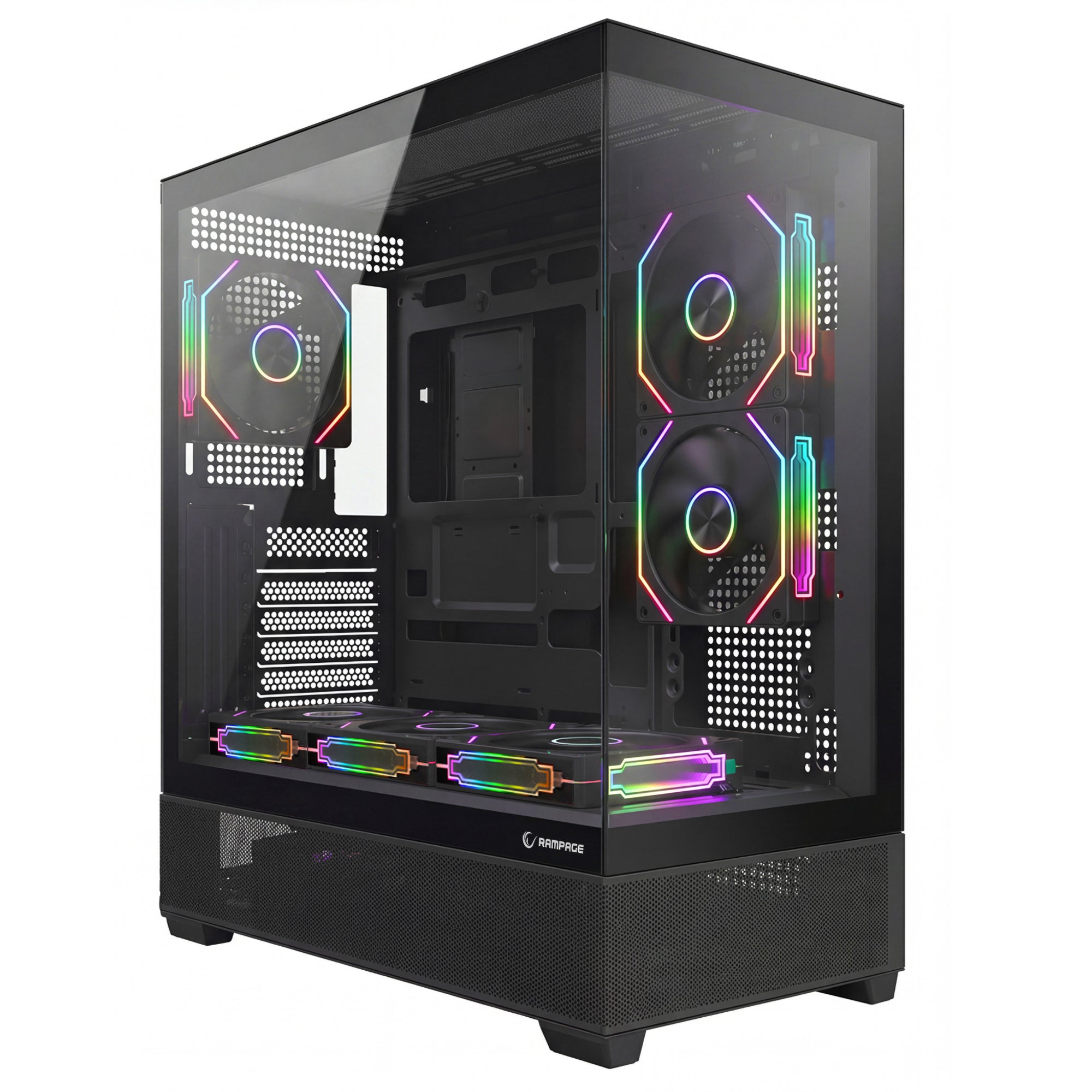 HYDRA V5 - 750W 80 Plus Bronze Siyah 6*12cm ARGB Fan ATX MID-T Gaming Oyuncu Kasası