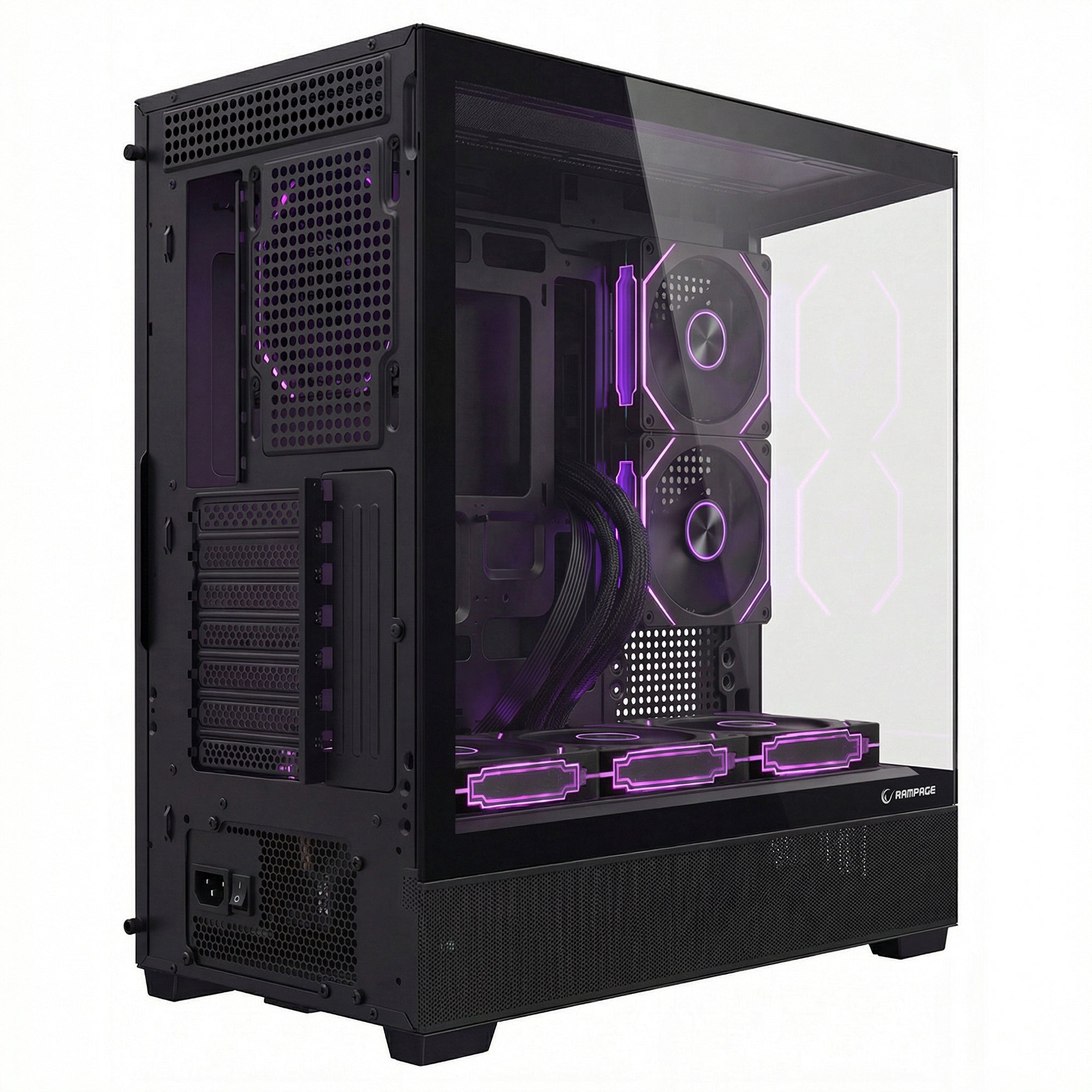 HYDRA V5 - 750W 80 Plus Bronze Siyah 6*12cm ARGB Fan ATX MID-T Gaming Oyuncu Kasası