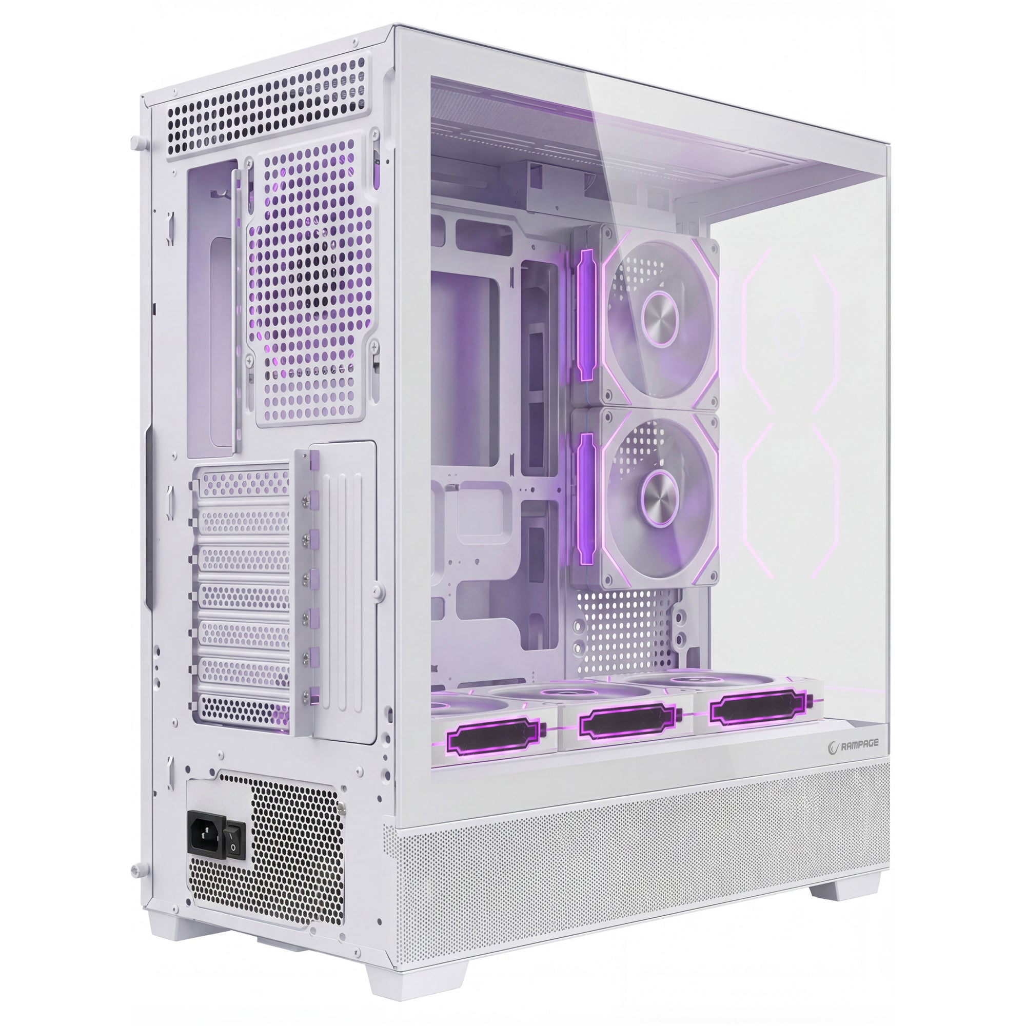 HYDRA V5 - 750W 80 Plus Bronze Beyaz 6*12cm ARGB Fan ATX MID-T Gaming Oyuncu Kasası